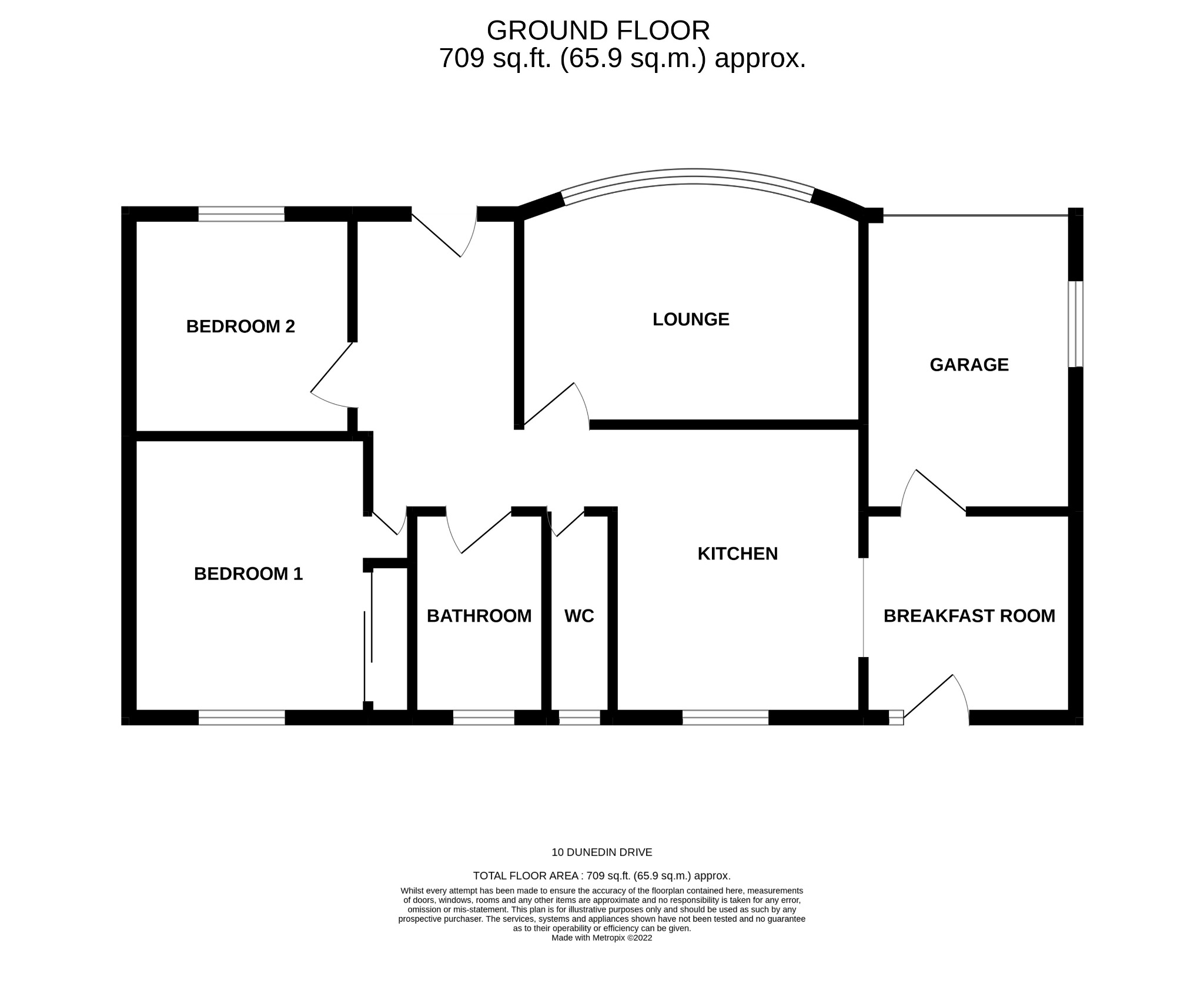 2 bed bungalow to rent in Dunedin Drive, Ferndown - Property floorplan
