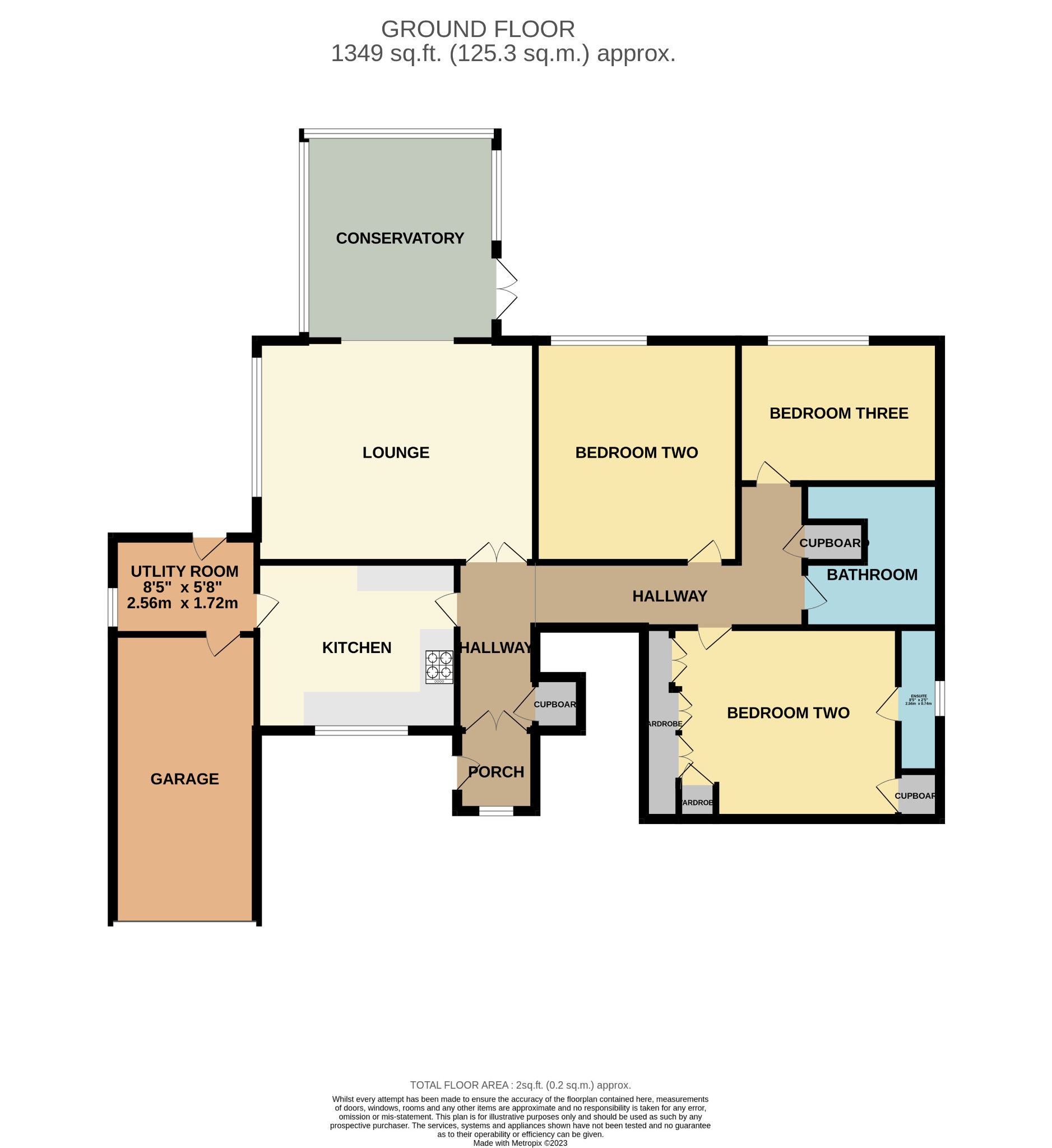 3 bed flat for sale in Glenferness Avenue, Dorset - Property floorplan
