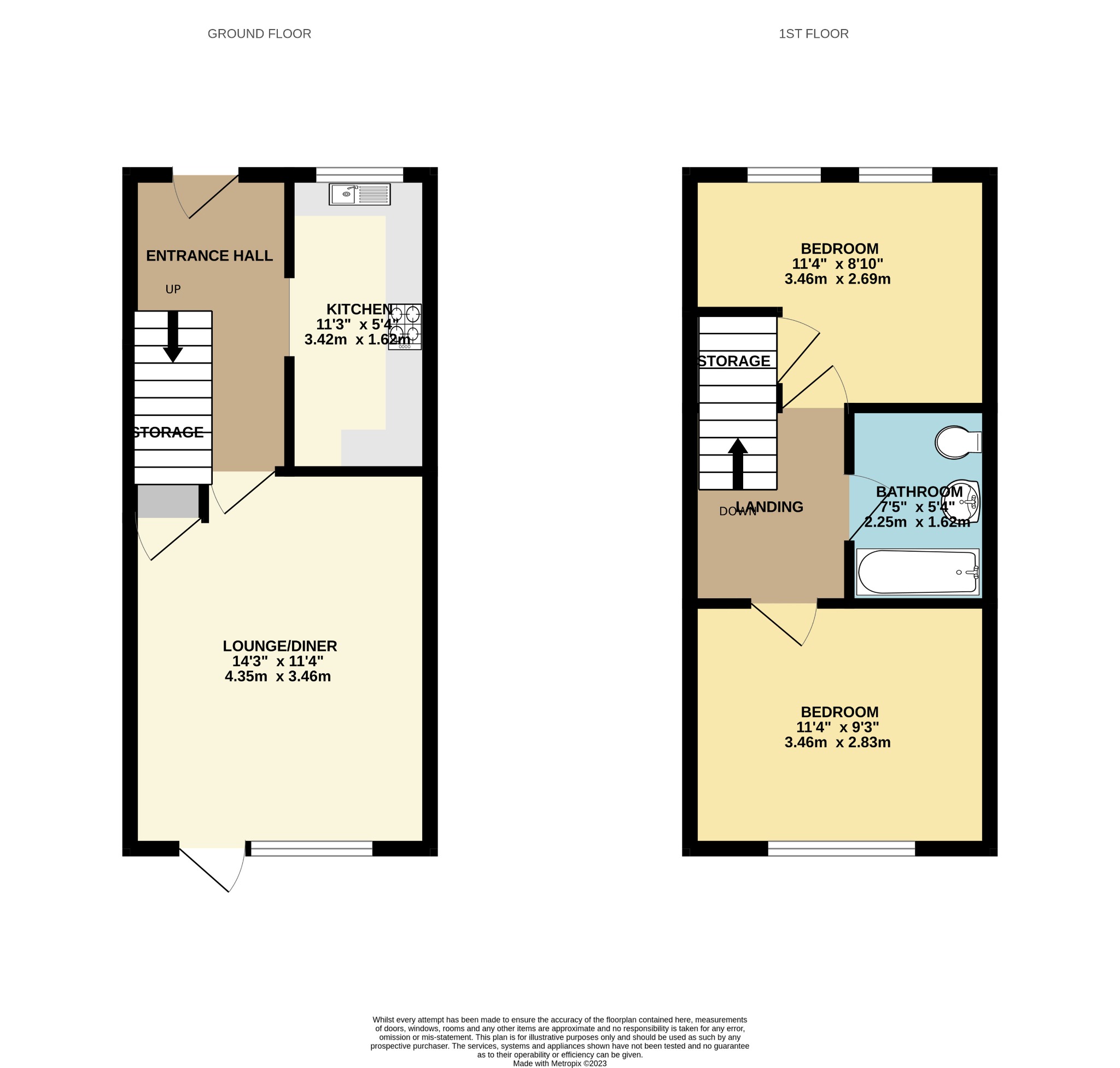2 bed end of terrace house for sale in Stanley Road, Bournemouth - Property floorplan