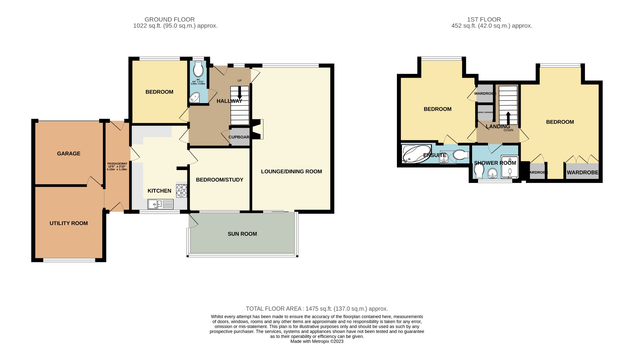 3 bed detached house for sale in Ferndown - Property floorplan