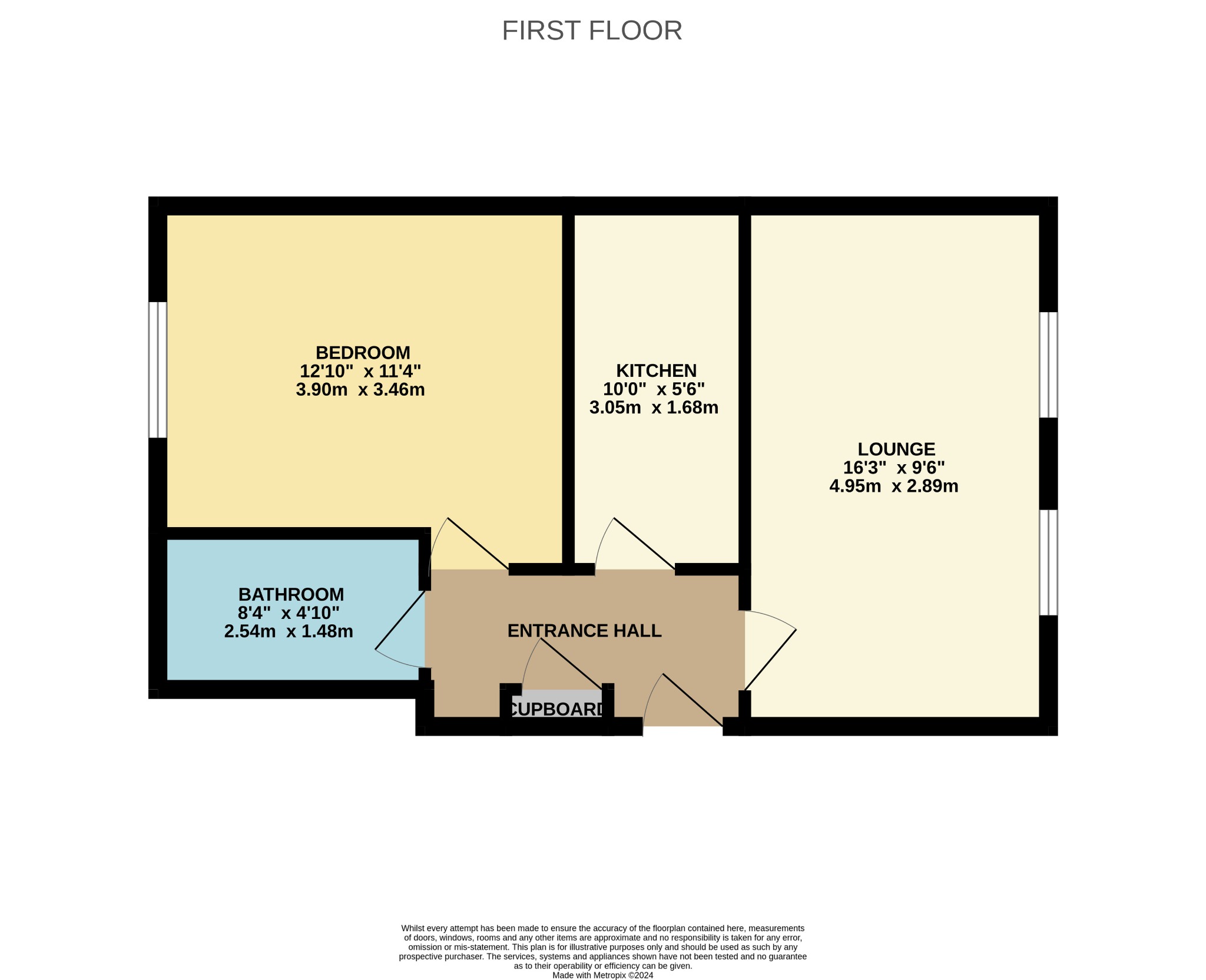 1 bed flat to rent in Poole Hill Mews, Bournemouth - Property floorplan