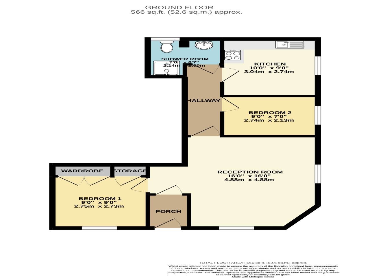 2 bed flat to rent in Rossmore Road, Poole - Property floorplan