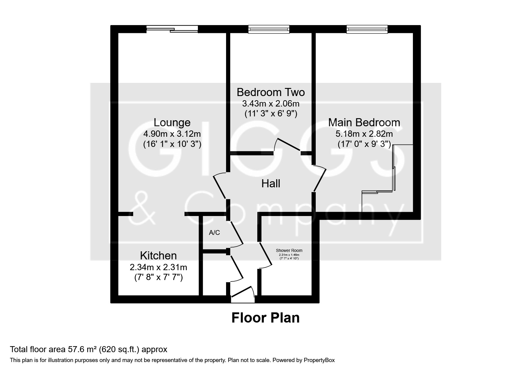 2 bed ground floor flat for sale in Old Market Court, St Neots - Property Floorplan