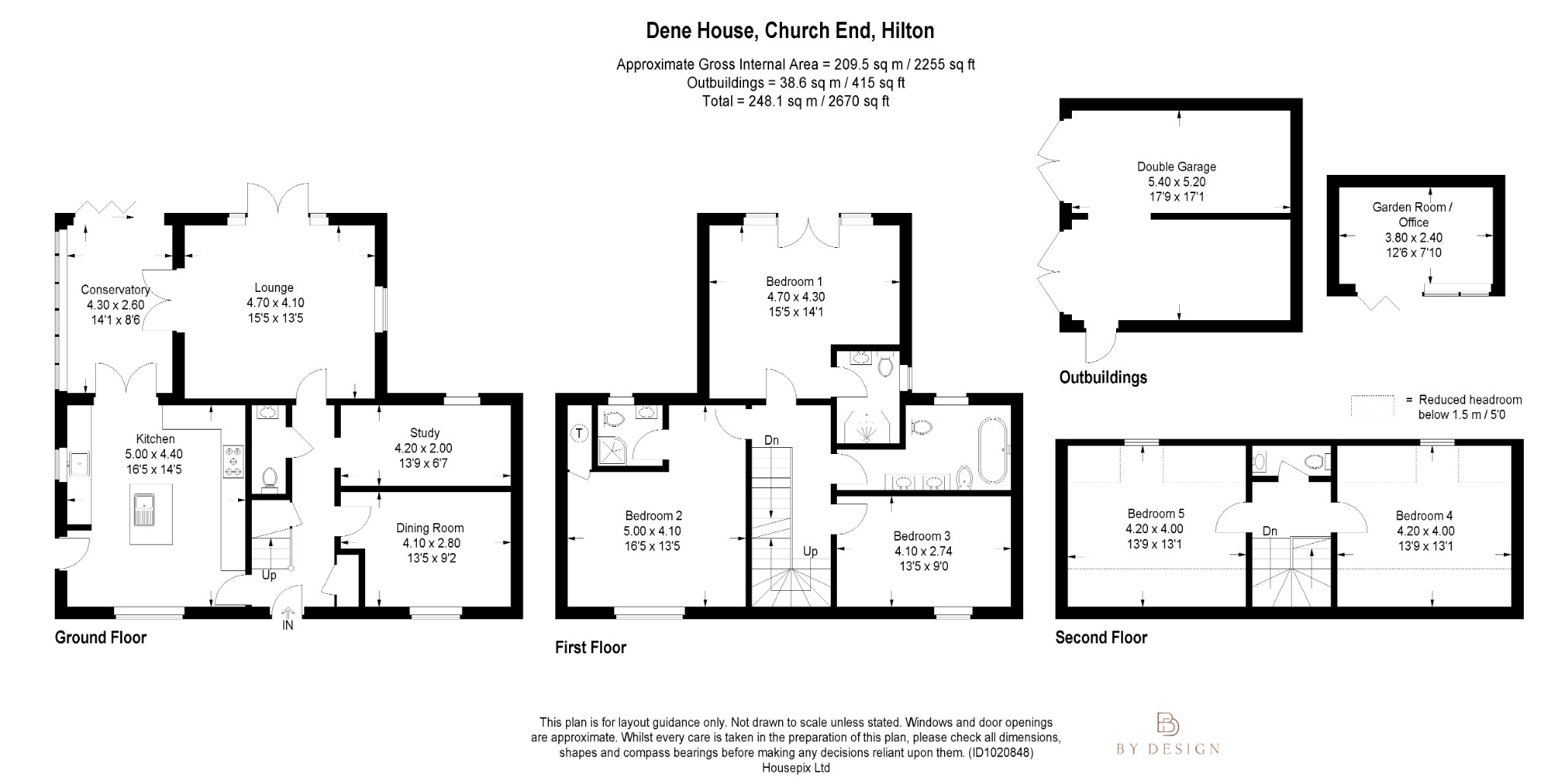 5 bed detached house for sale in Church End, Huntingdon - Property Floorplan