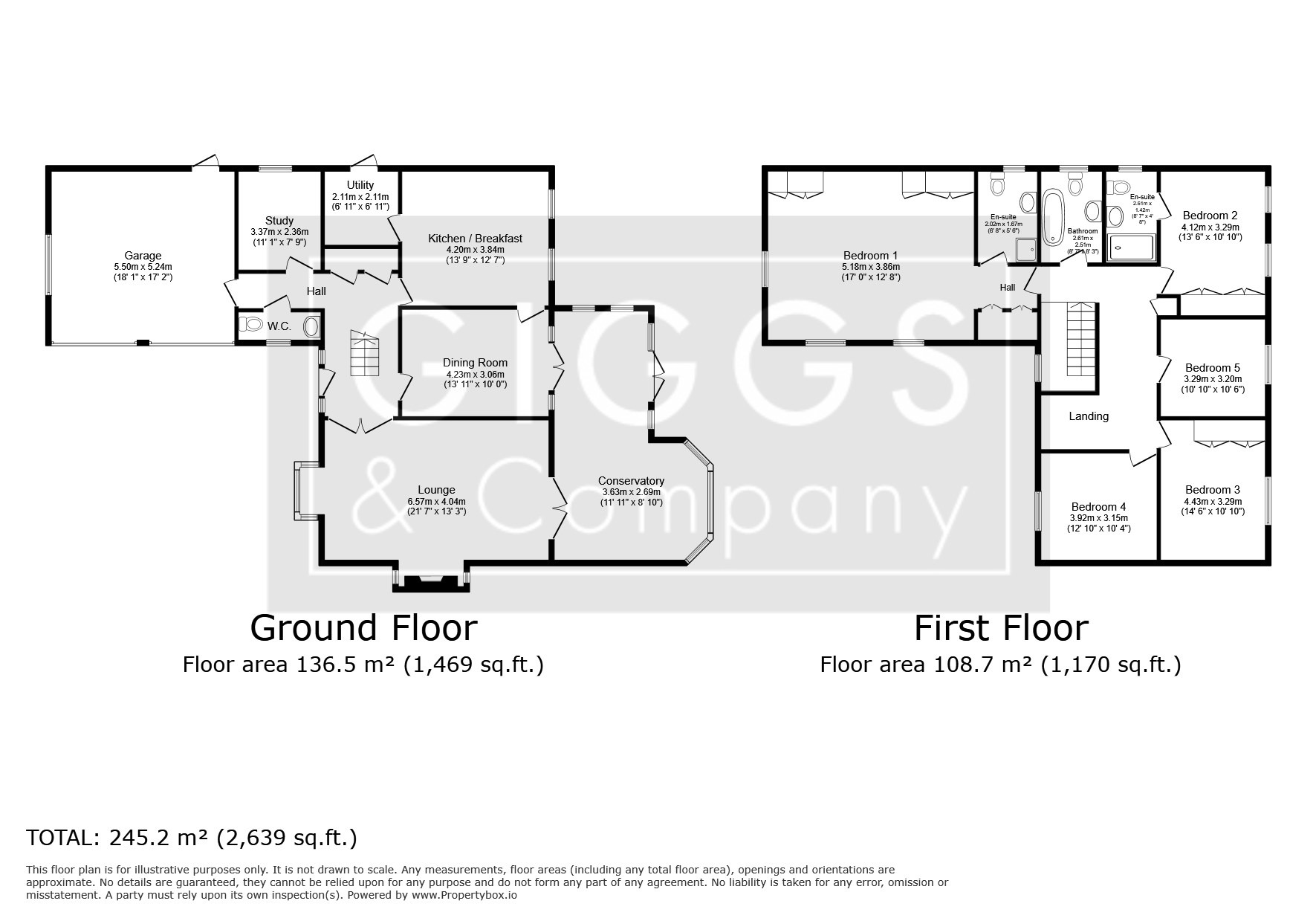 5 bed detached house for sale in St James Road, St Neots - Property Floorplan