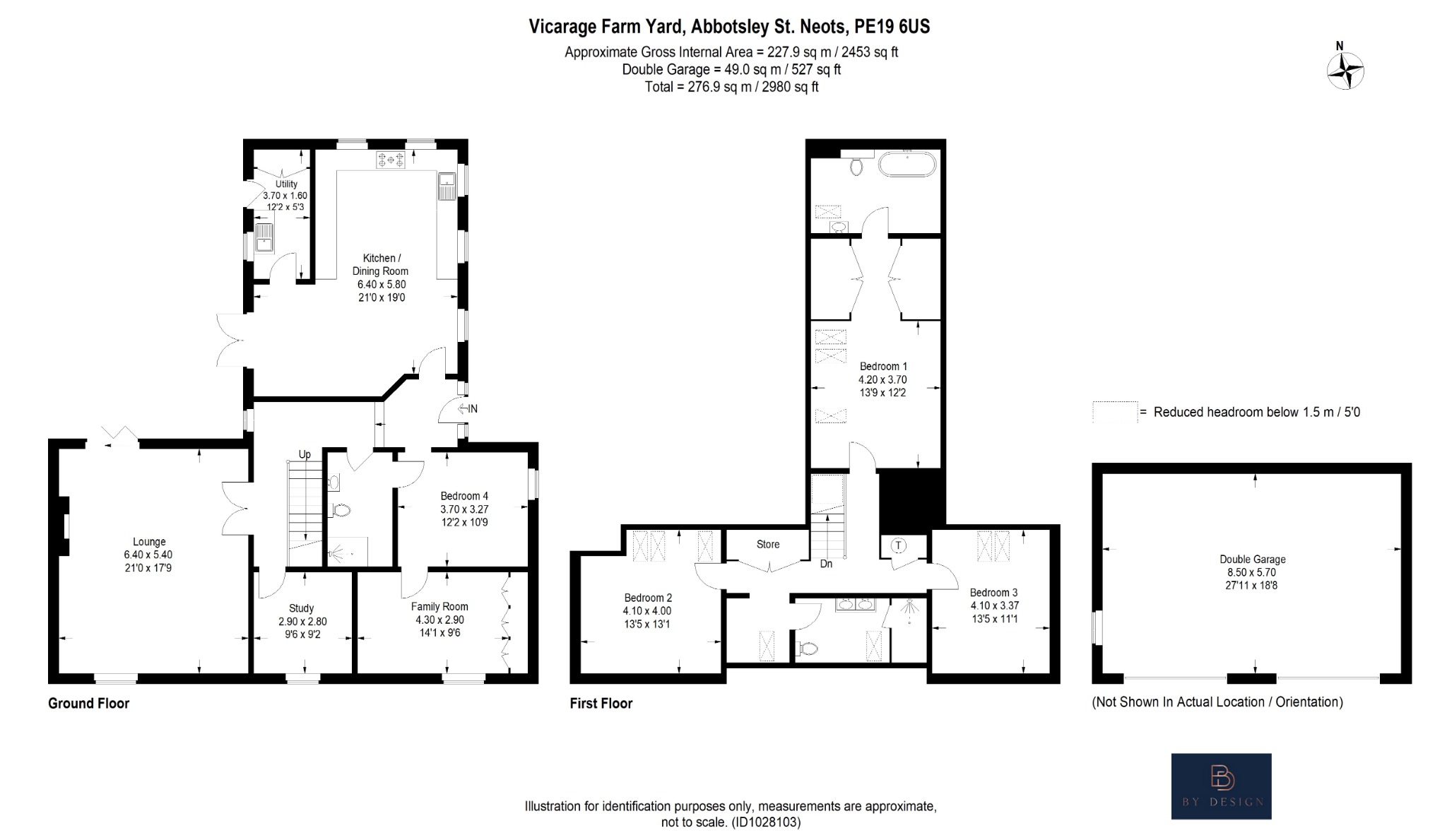 4 bed detached house for sale in Vicarage Farm Yard, St Neots - Property Floorplan
