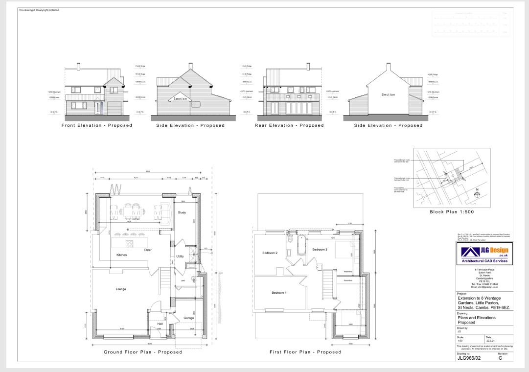 3 bed semi-detached house for sale in Wantage Gardens, St. Neots - Property Floorplan