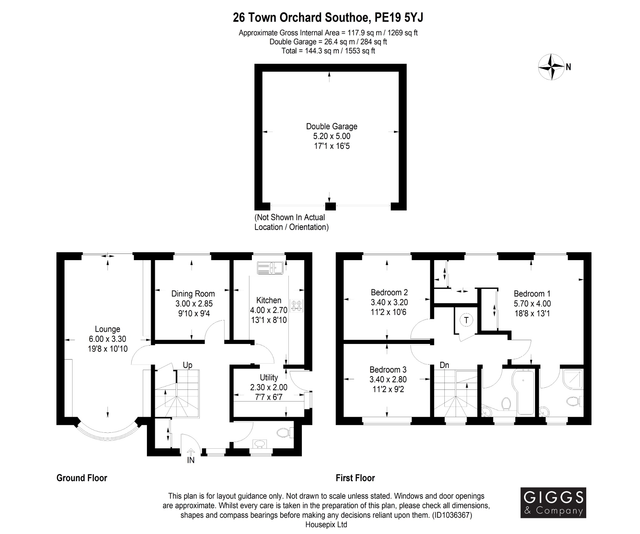 3 bed detached house for sale in Town Orchard, St Neots - Property Floorplan