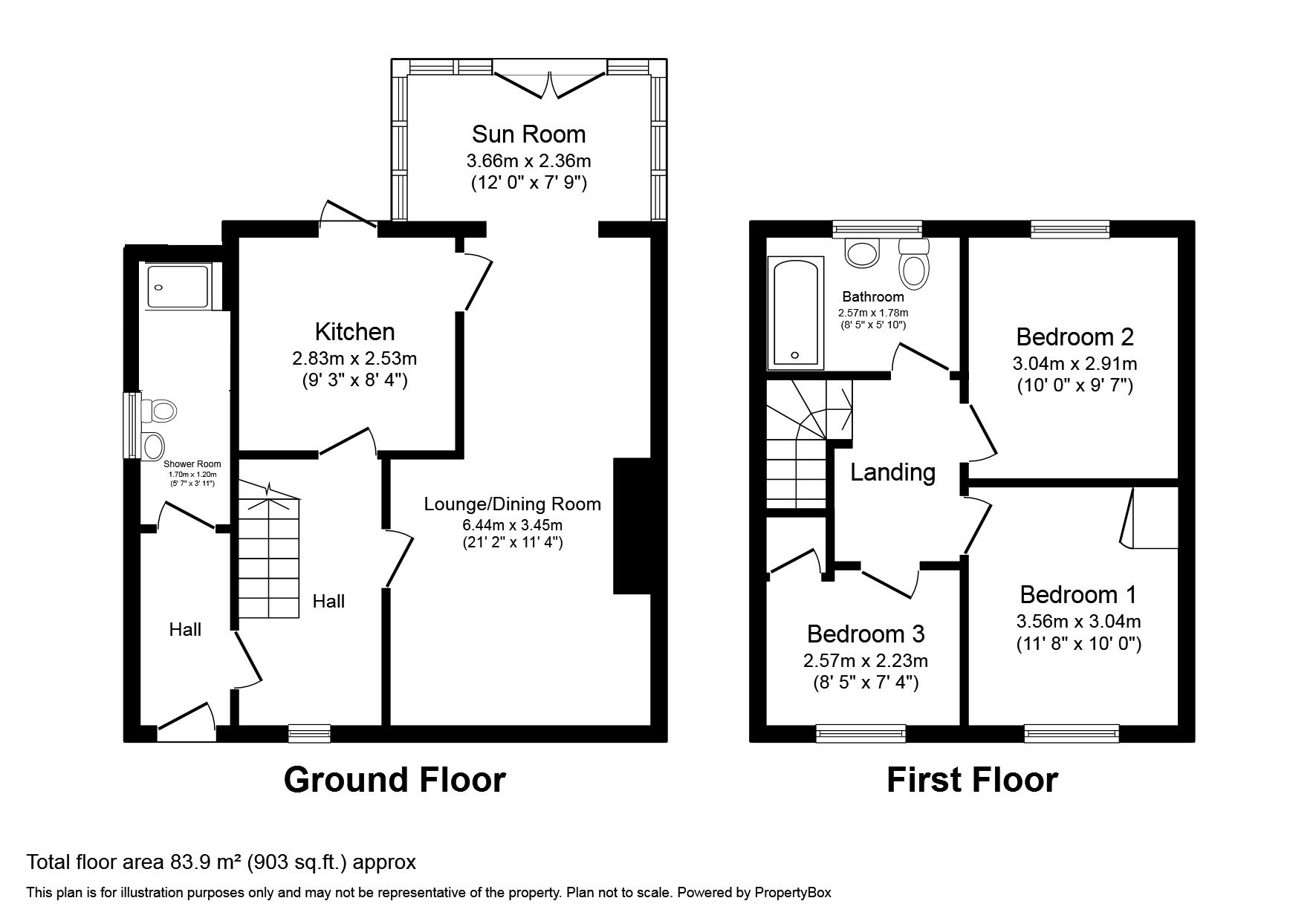 3 bed semi-detached house for sale in Green End Road, St Neots - Property Floorplan