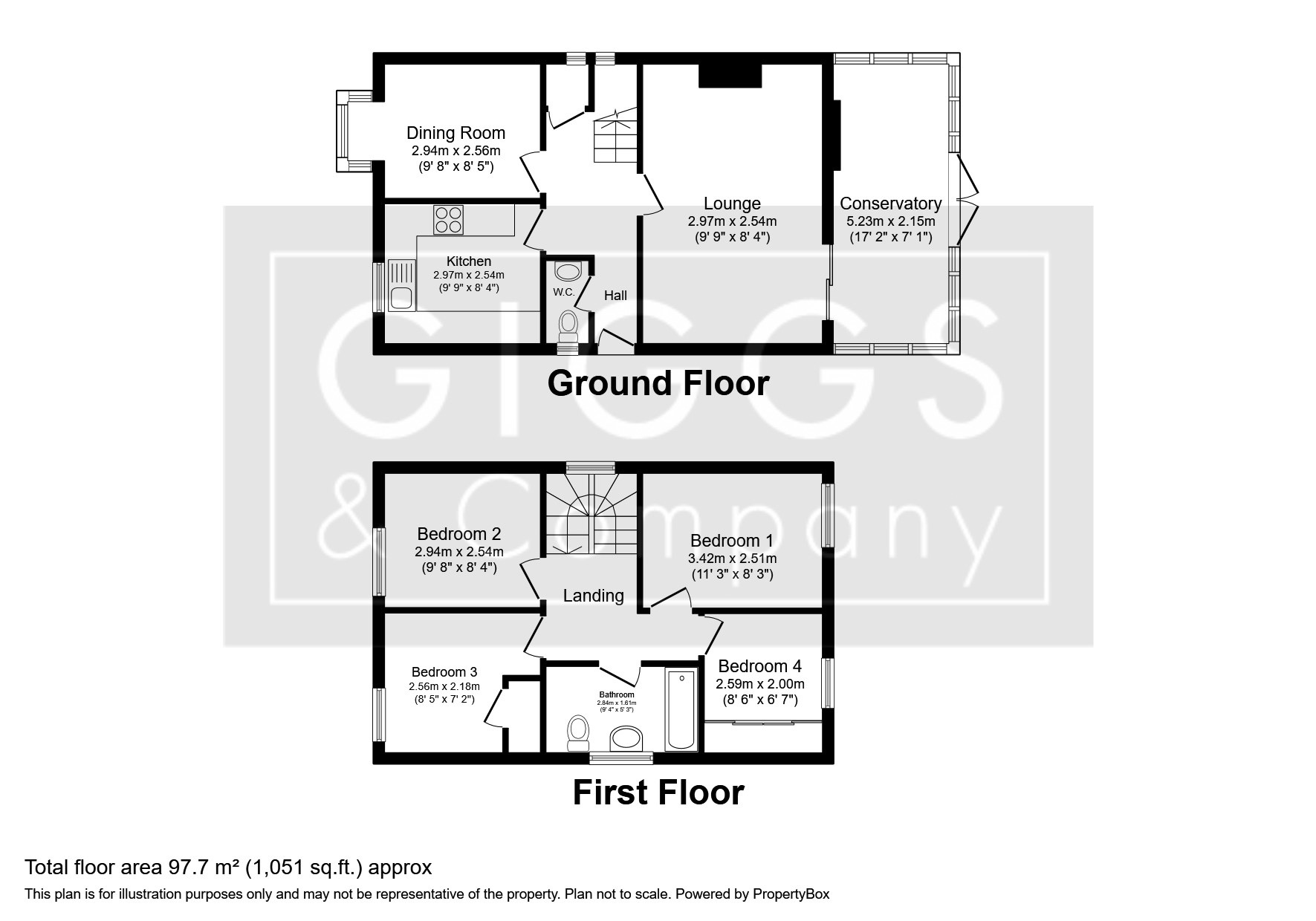 4 bed detached house for sale in The Lane, Bedford - Property Floorplan