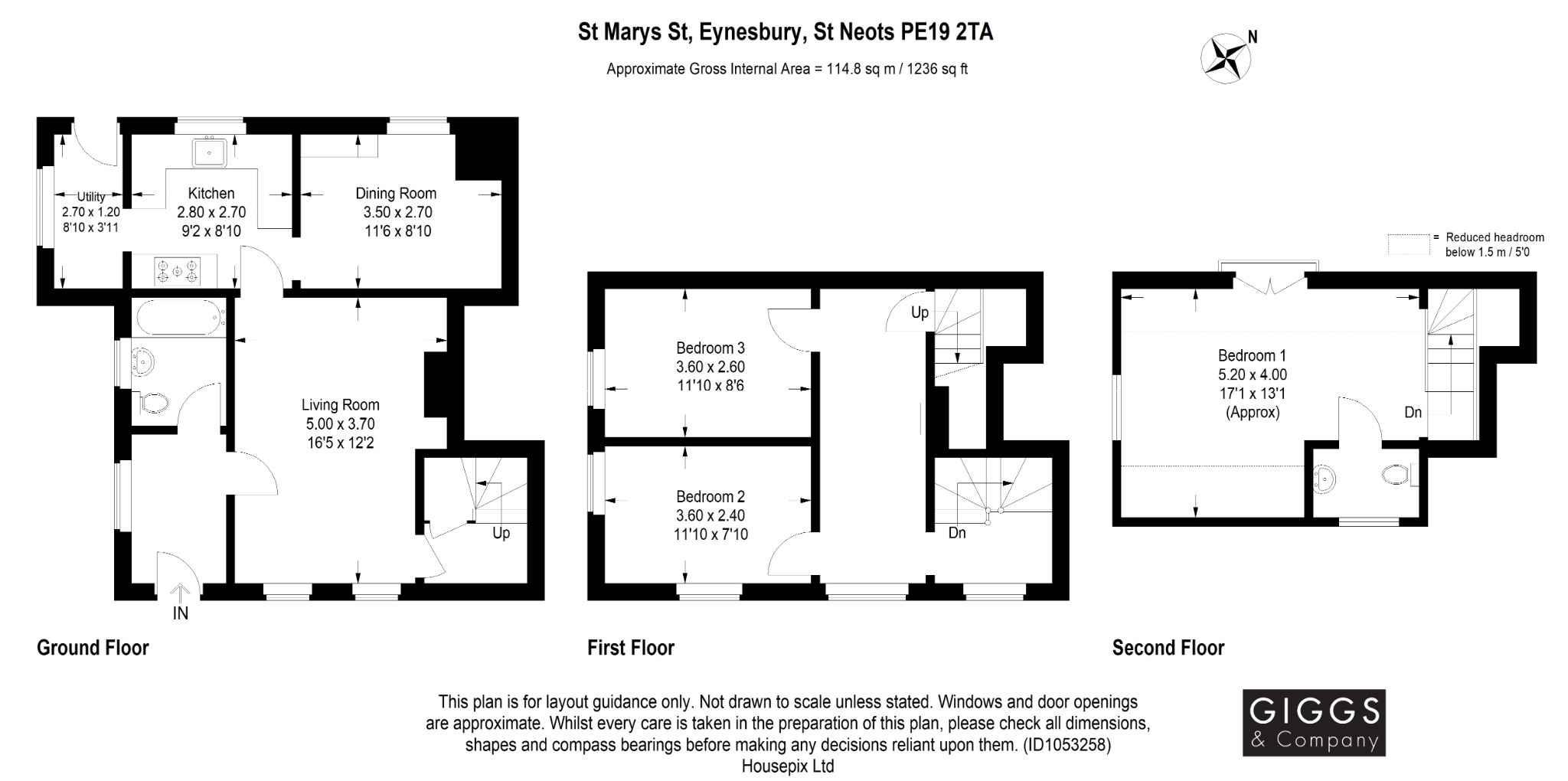 3 bed semi-detached house for sale in St Mary's Street, St Neots - Property Floorplan