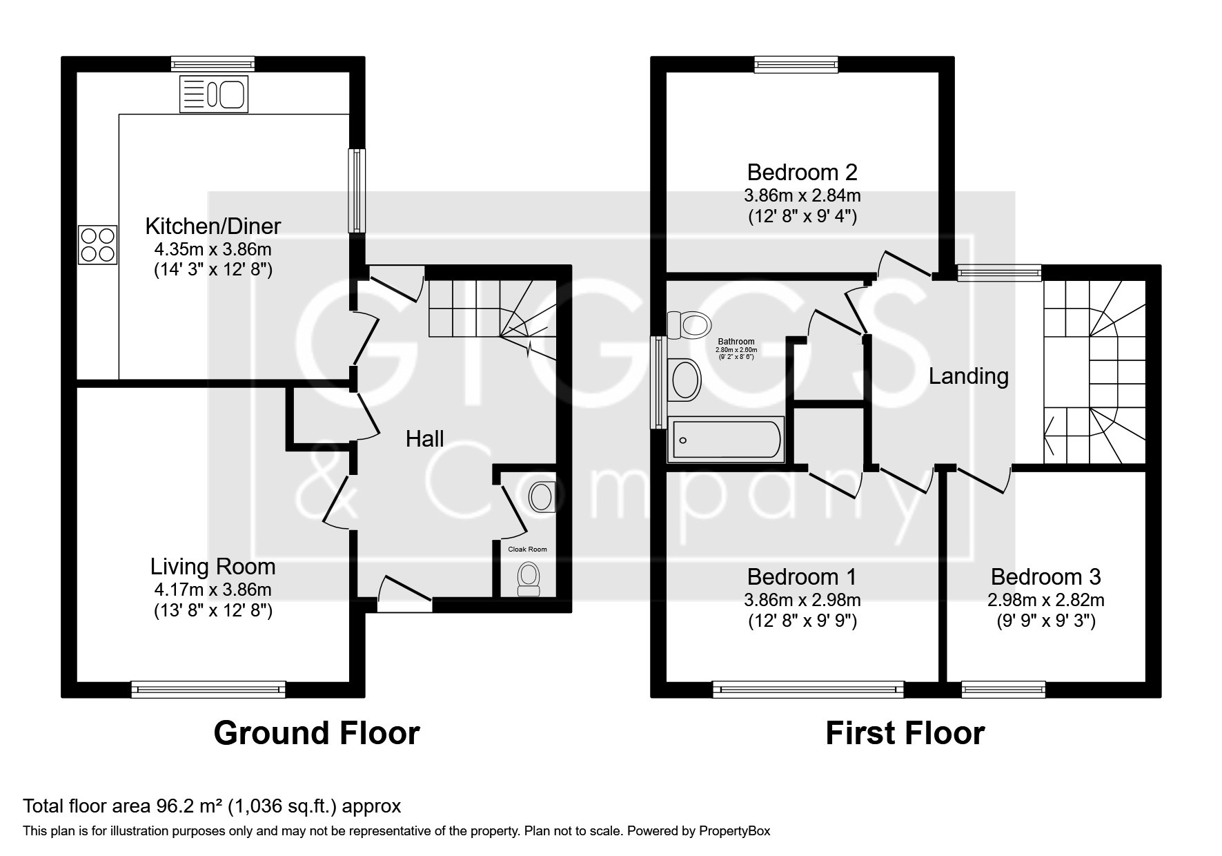 3 bed semi-detached house for sale in The Broad Walk, St Neots - Property Floorplan