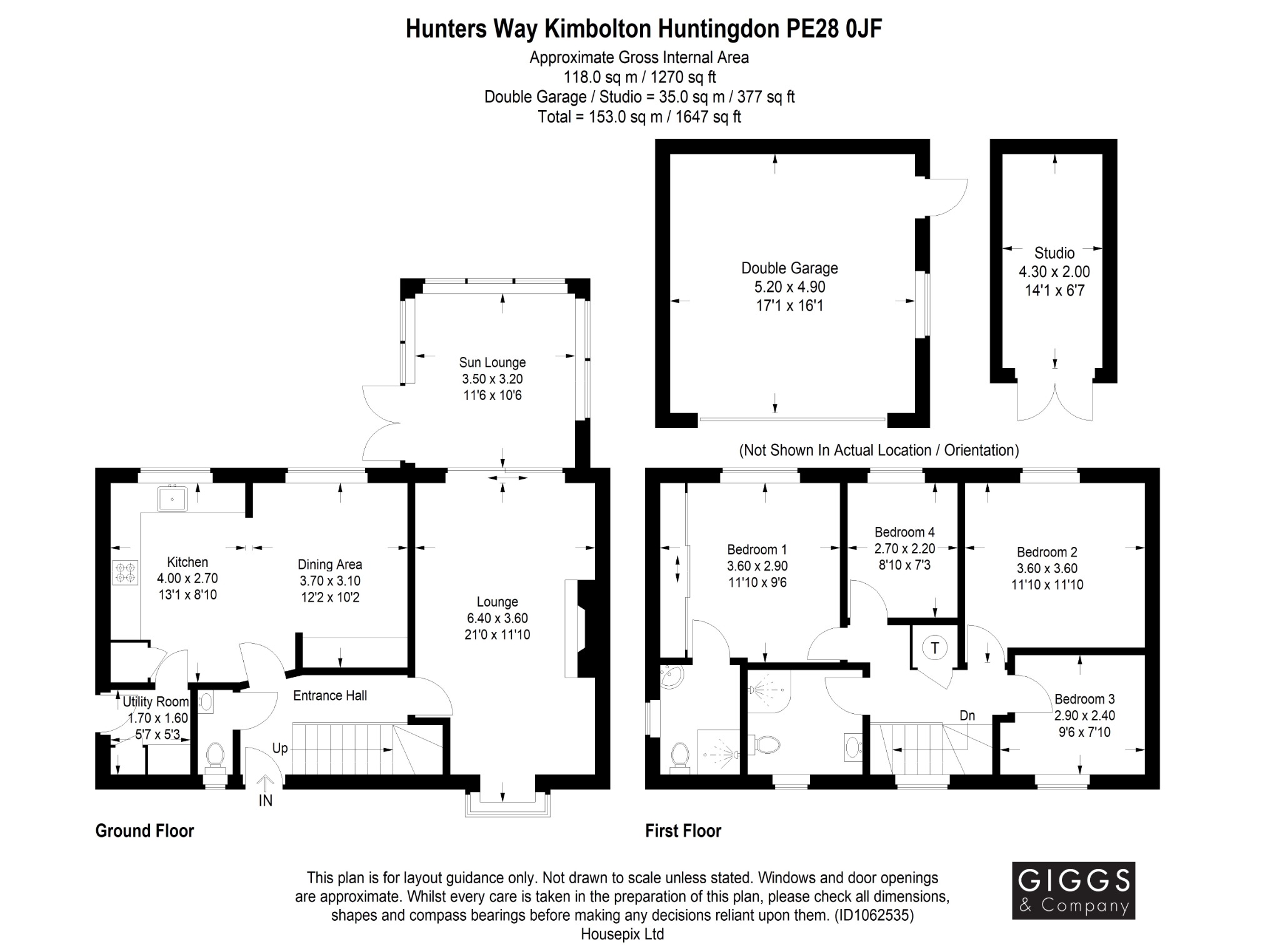 4 bed detached house for sale in Hunters Way, Huntingdon - Property Floorplan
