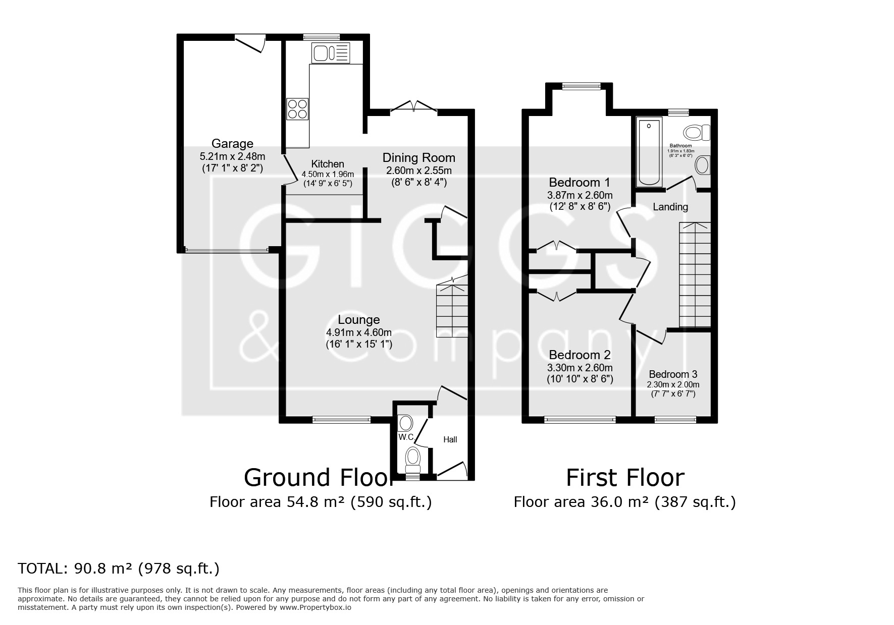 3 bed semi-detached house for sale in Bishops Way, St Neots - Property Floorplan