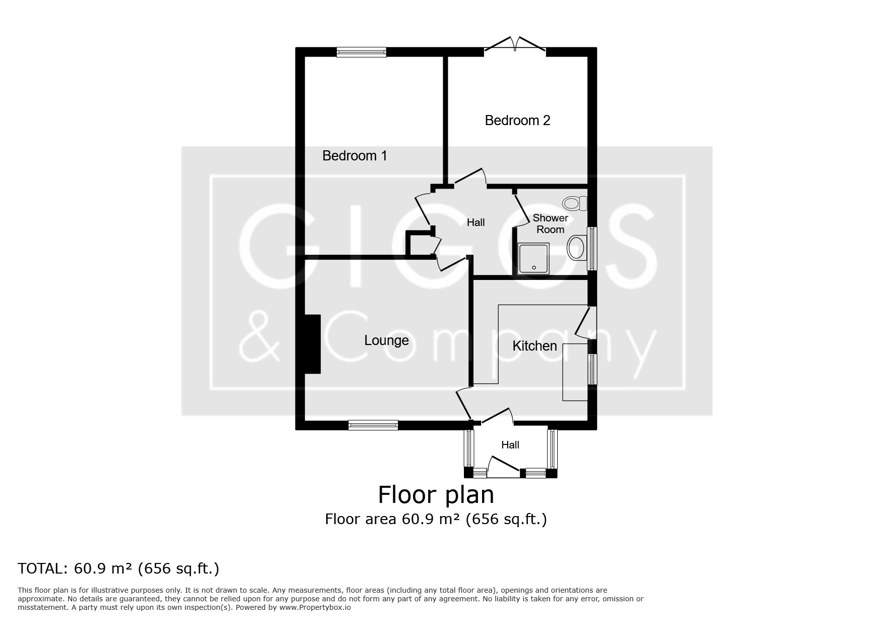 2 bed semi-detached house for sale in Clover Road, St Neots - Property Floorplan