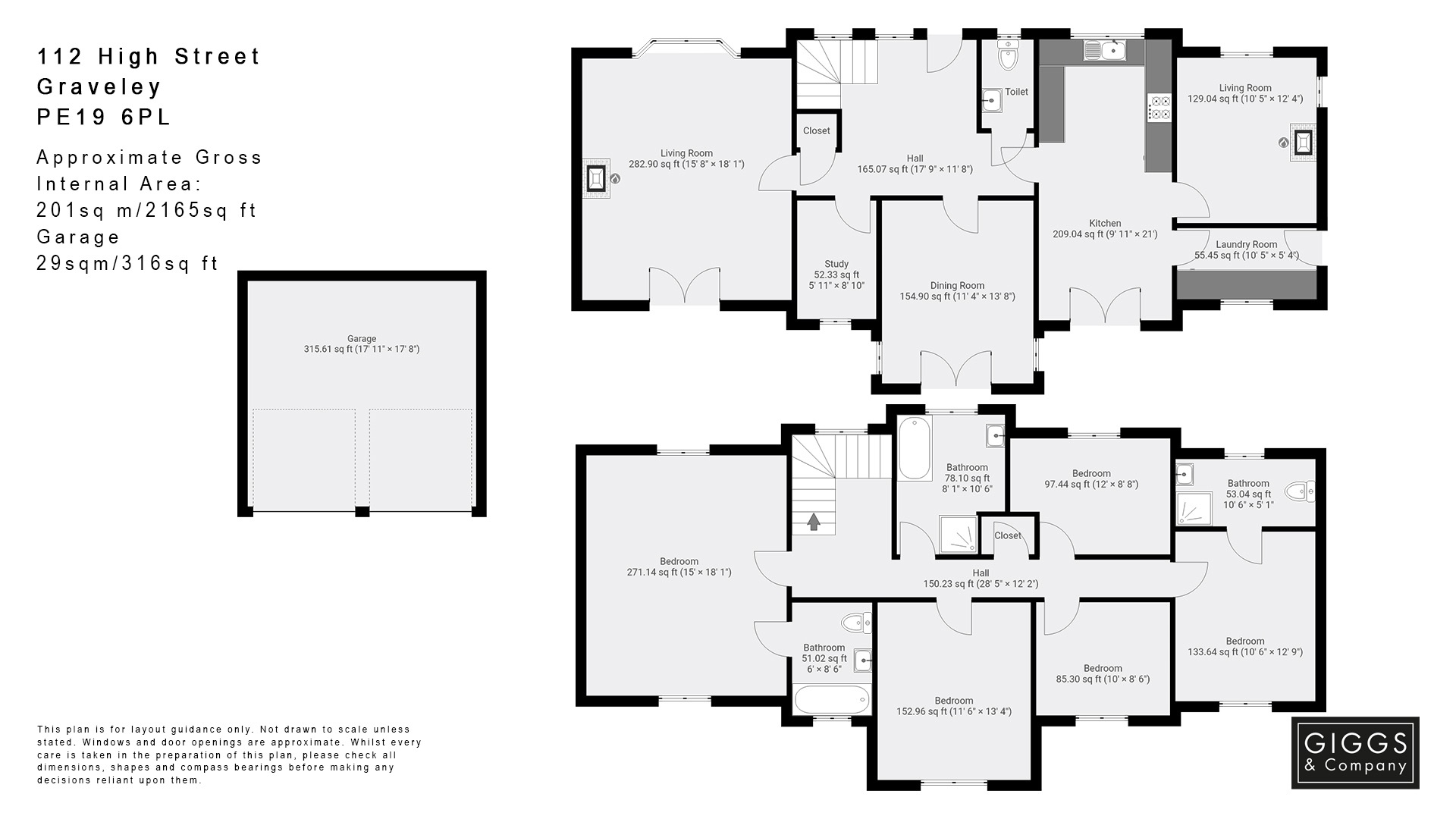 5 bed detached house for sale in High Street, St. Neots - Property Floorplan