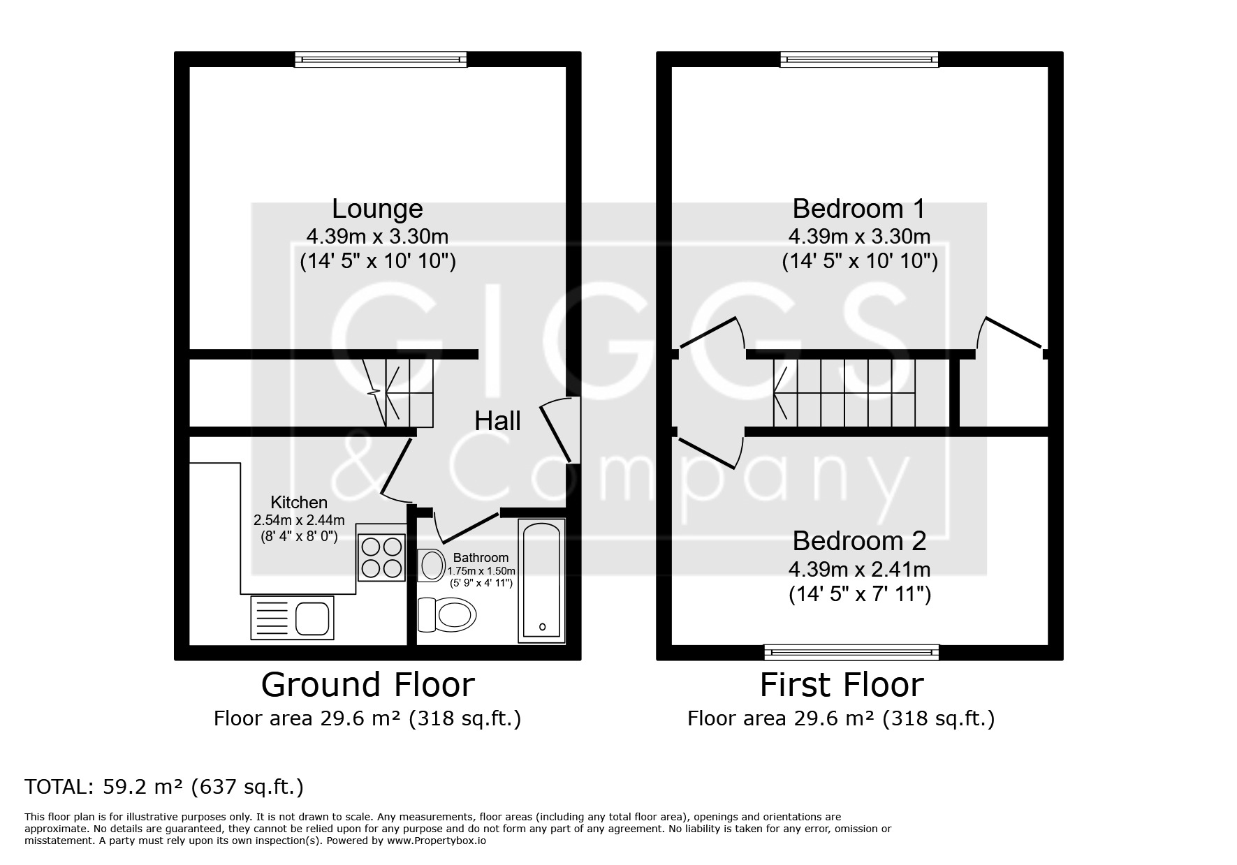 2 bed semi-detached house for sale in Andrew Road, St Neots - Property Floorplan