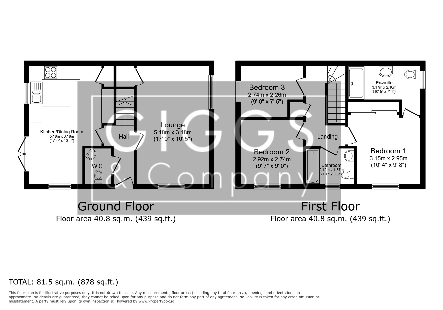 3 bed end of terrace house for sale in The Runnells, St. Neots - Property Floorplan
