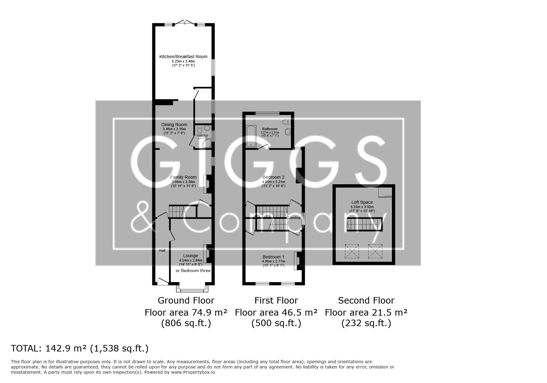 3 bed semi-detached house for sale in Shaftesbury Avenue, St. Neots - Property Floorplan