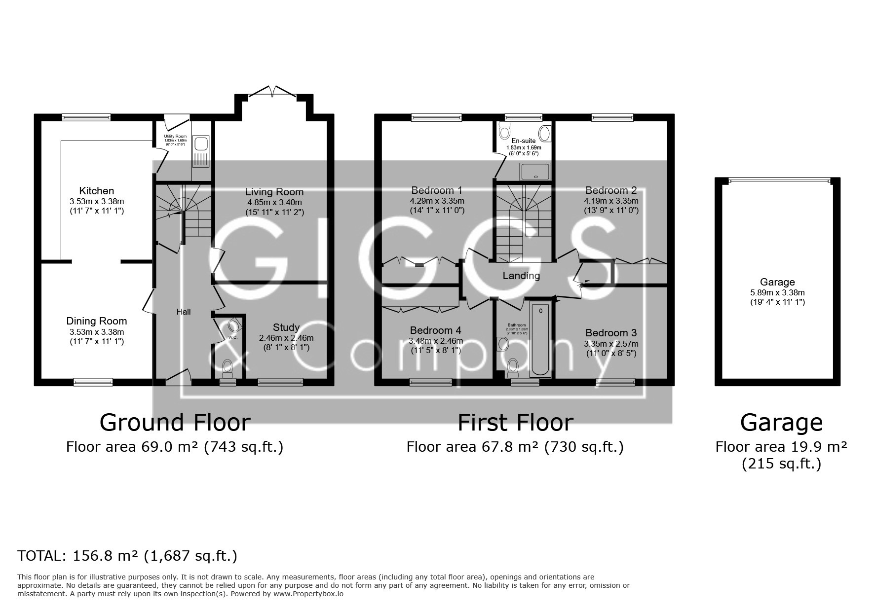 4 bed detached house for sale in Whitchurch Walk, St. Neots - Property Floorplan