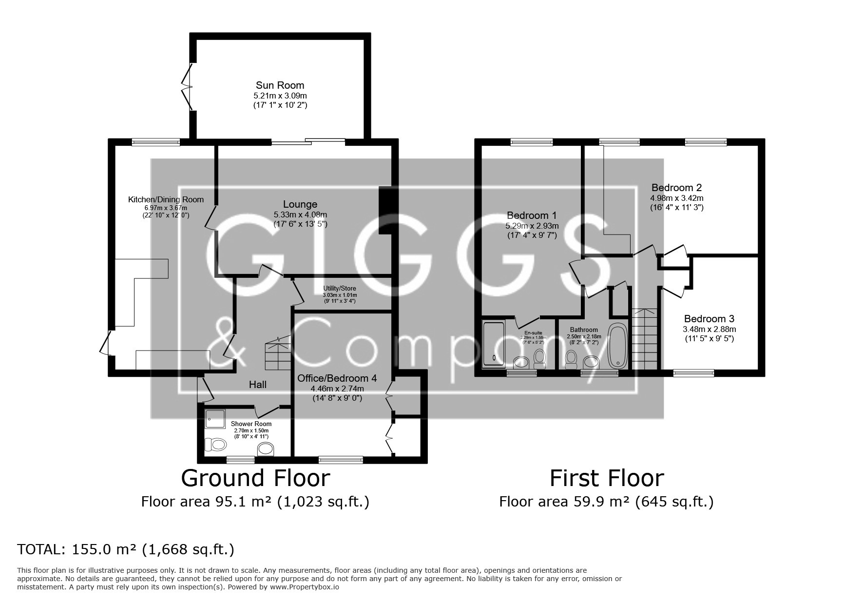 4 bed link detached house for sale in Lark End, St. Neots - Property Floorplan