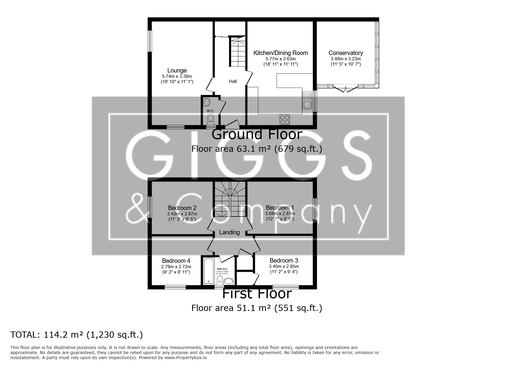 4 bed detached house for sale in Collingwood Road, St. Neots - Property Floorplan