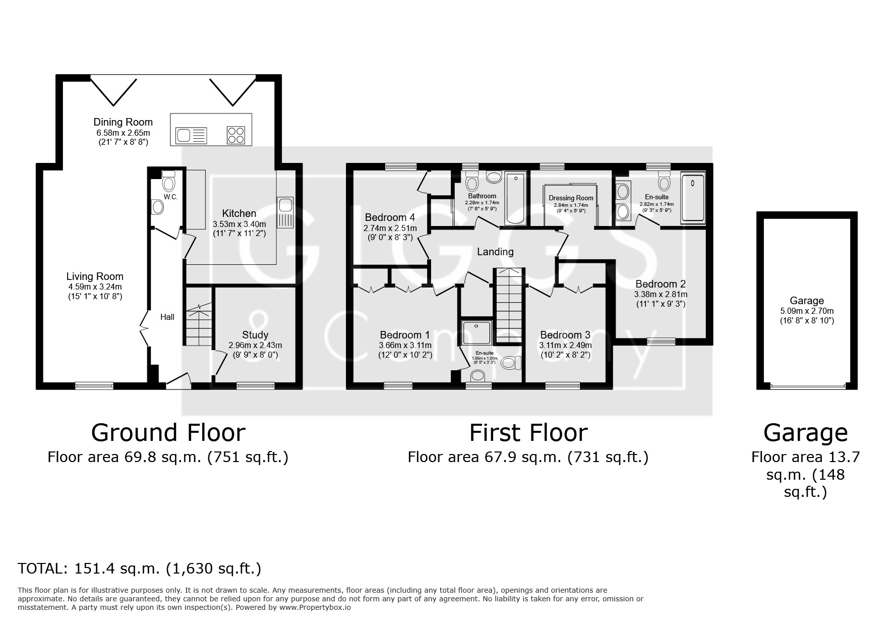 4 bed link detached house for sale in Banks Court, St. Neots - Property Floorplan