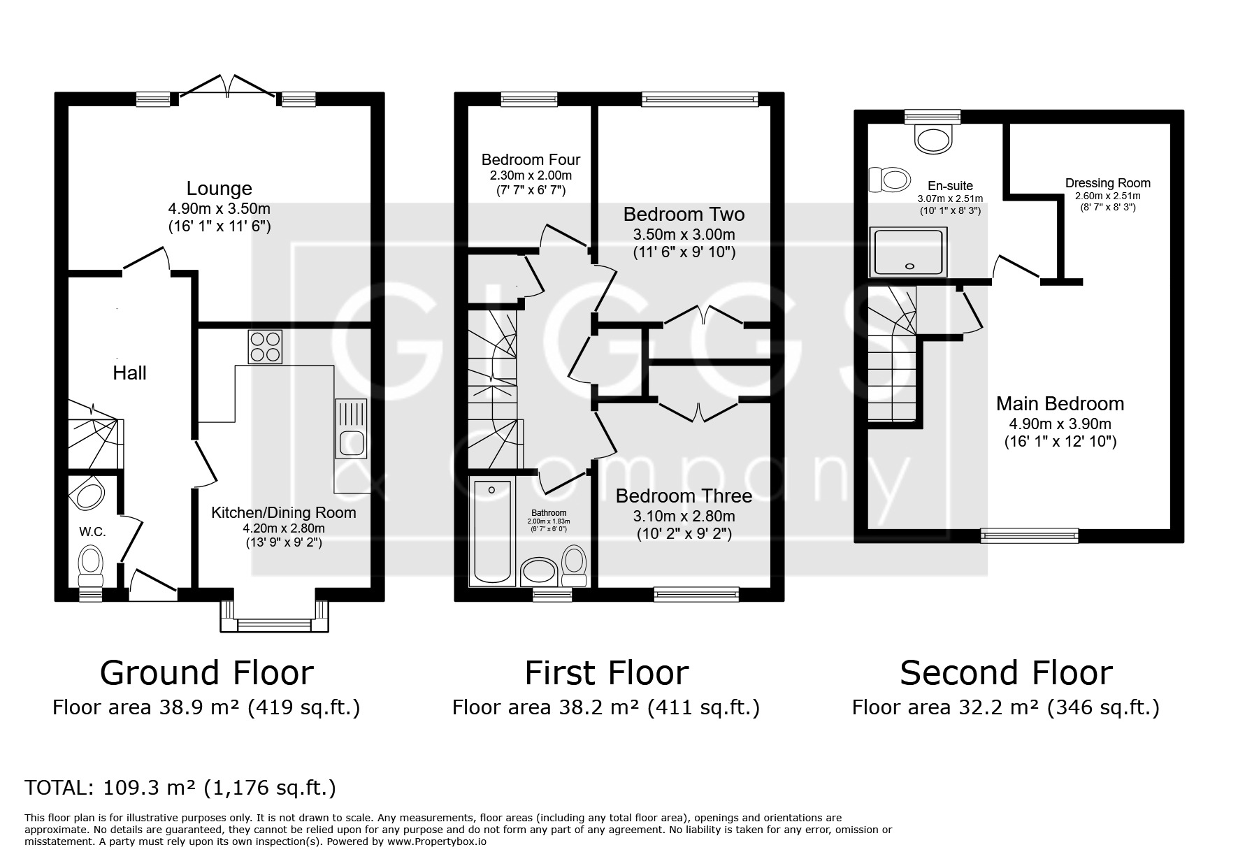 4 bed semi-detached house for sale in Stone Hill, St. Neots - Property Floorplan