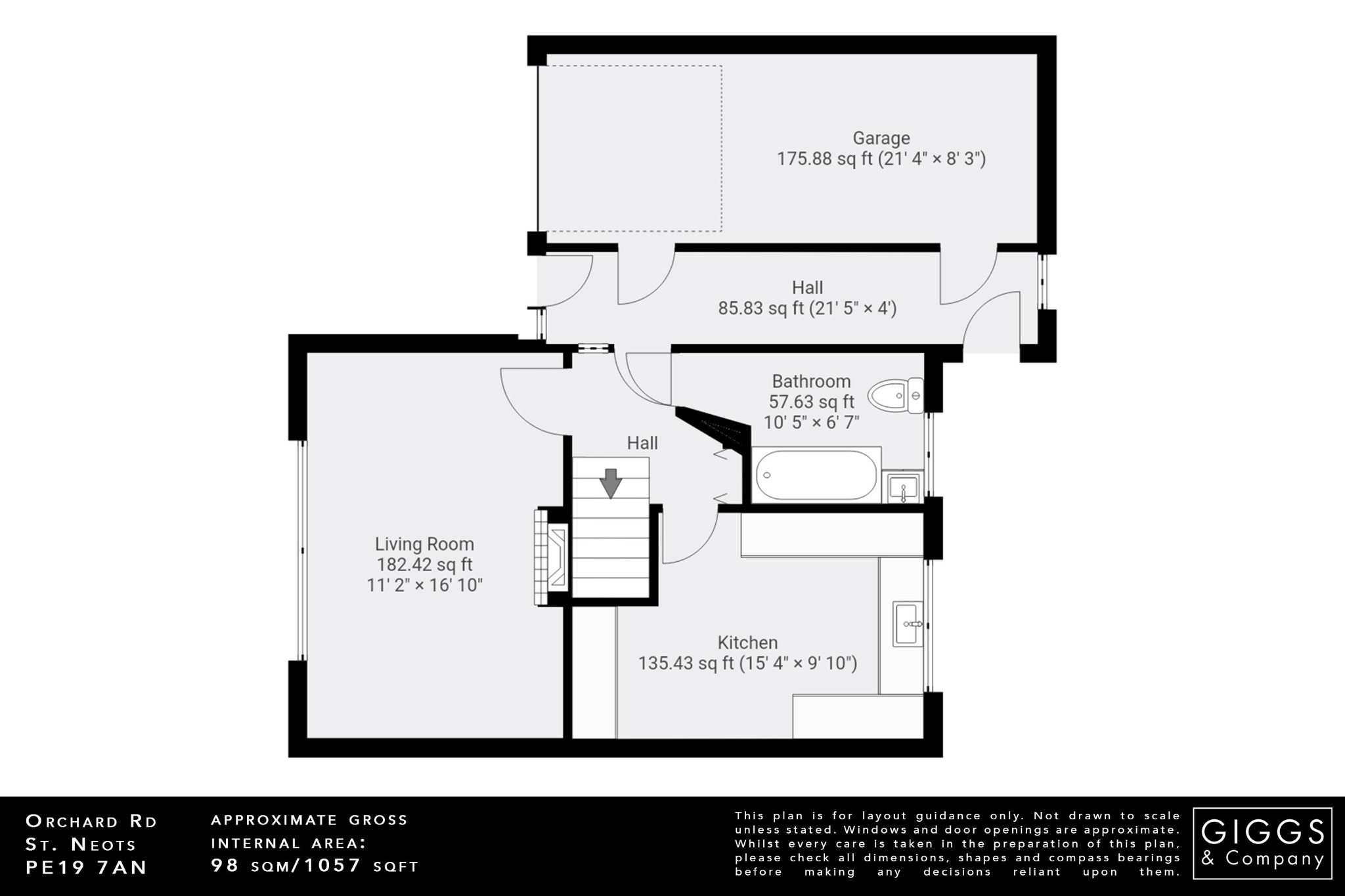 3 bed semi-detached house for sale in Orchard Road, St. Neots - Property Floorplan