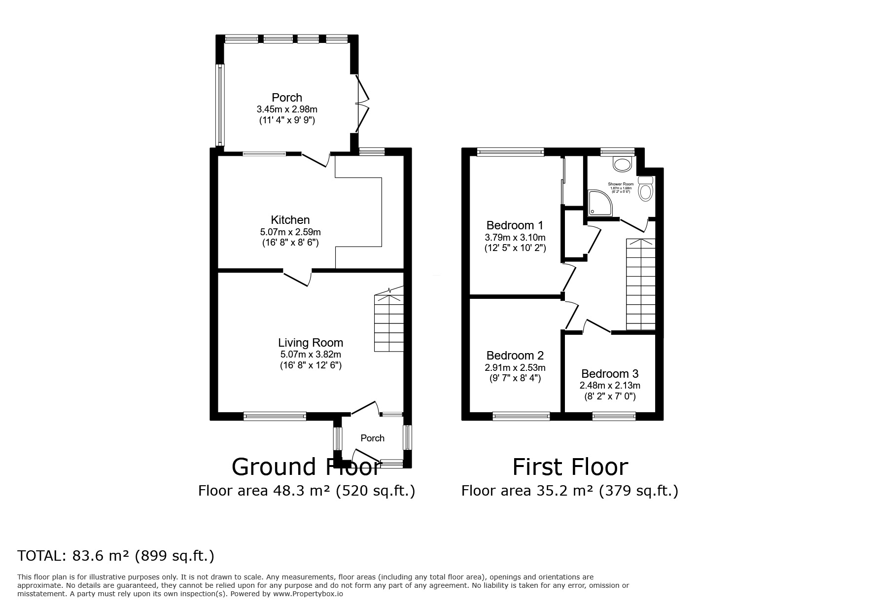 3 bed end of terrace house for sale in Edinburgh Drive, St. Neots - Property Floorplan