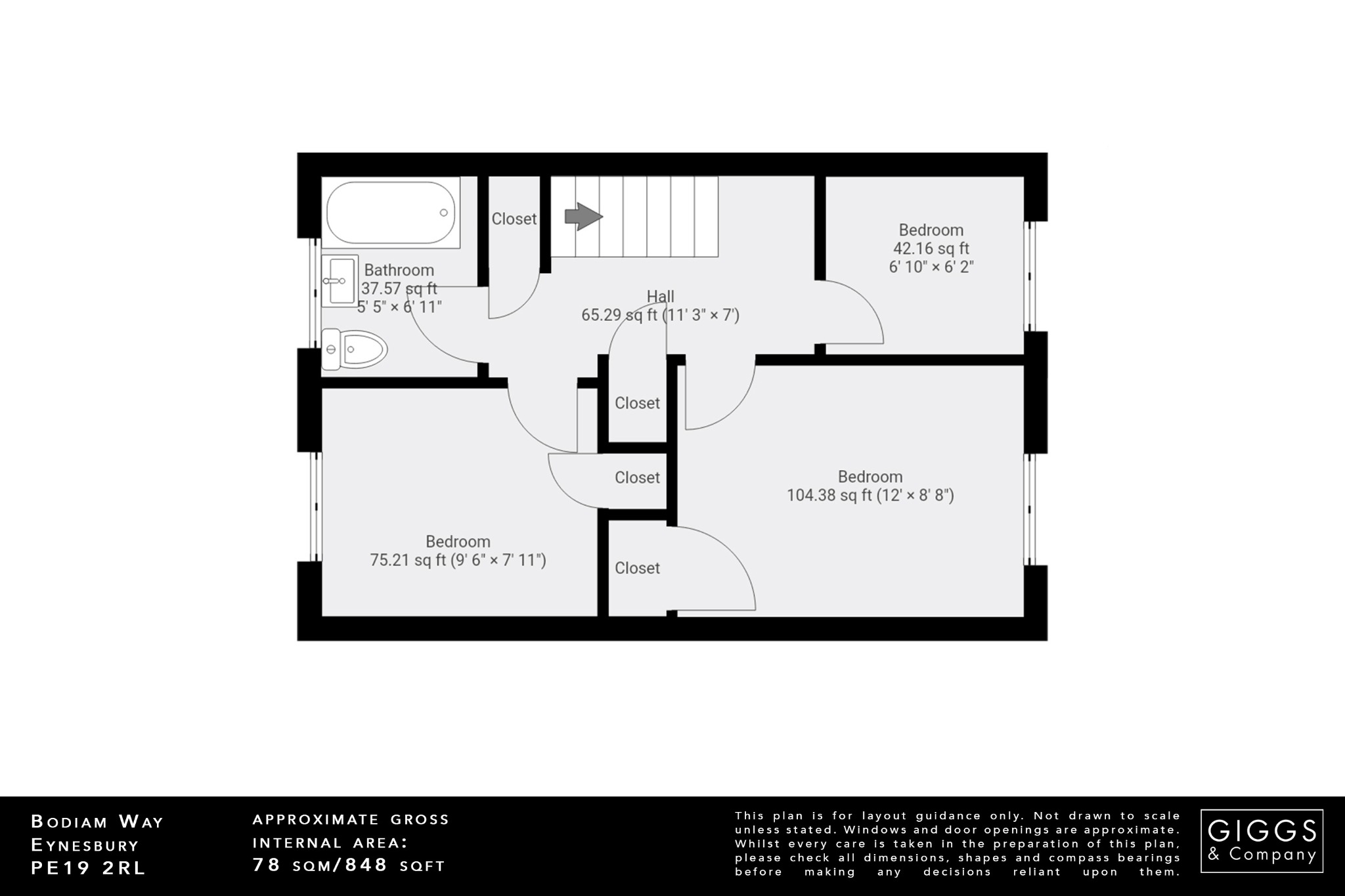 3 bed detached house for sale in Bodiam Way, Cambridgeshire - Property Floorplan