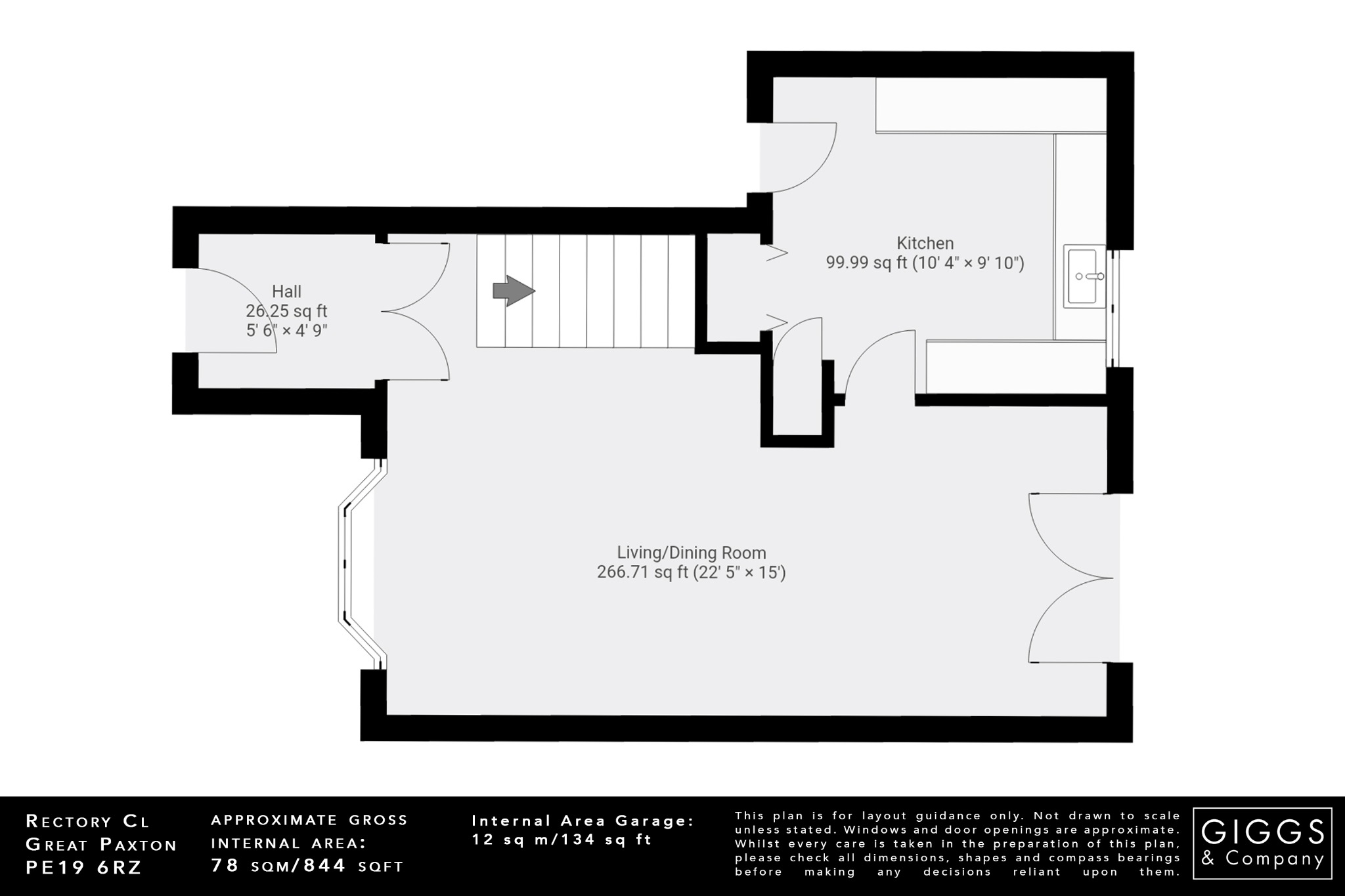 2 bed semi-detached house for sale in Rectory Close, St. Neots - Property Floorplan