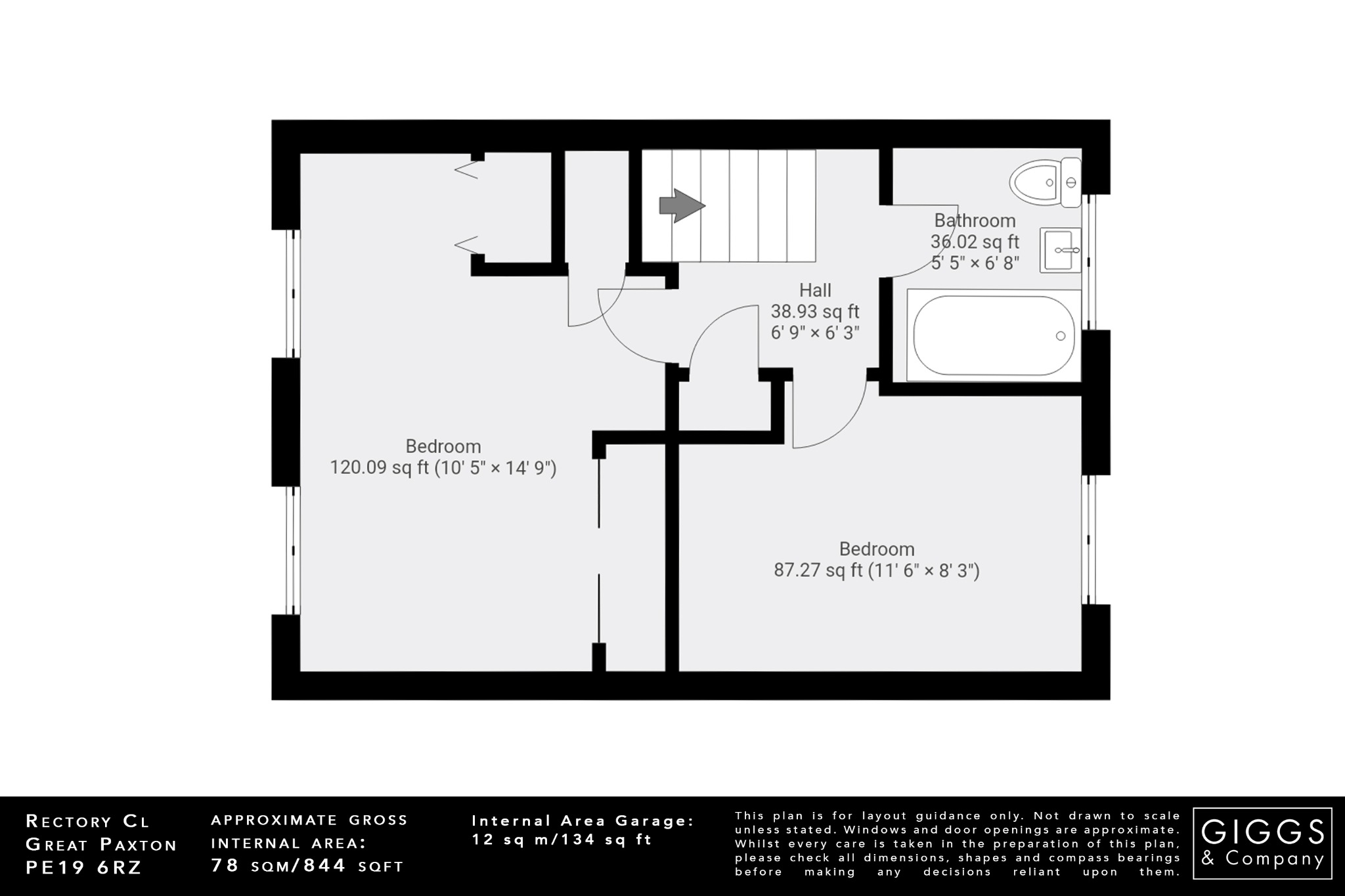 2 bed semi-detached house for sale in Rectory Close, St. Neots - Property Floorplan