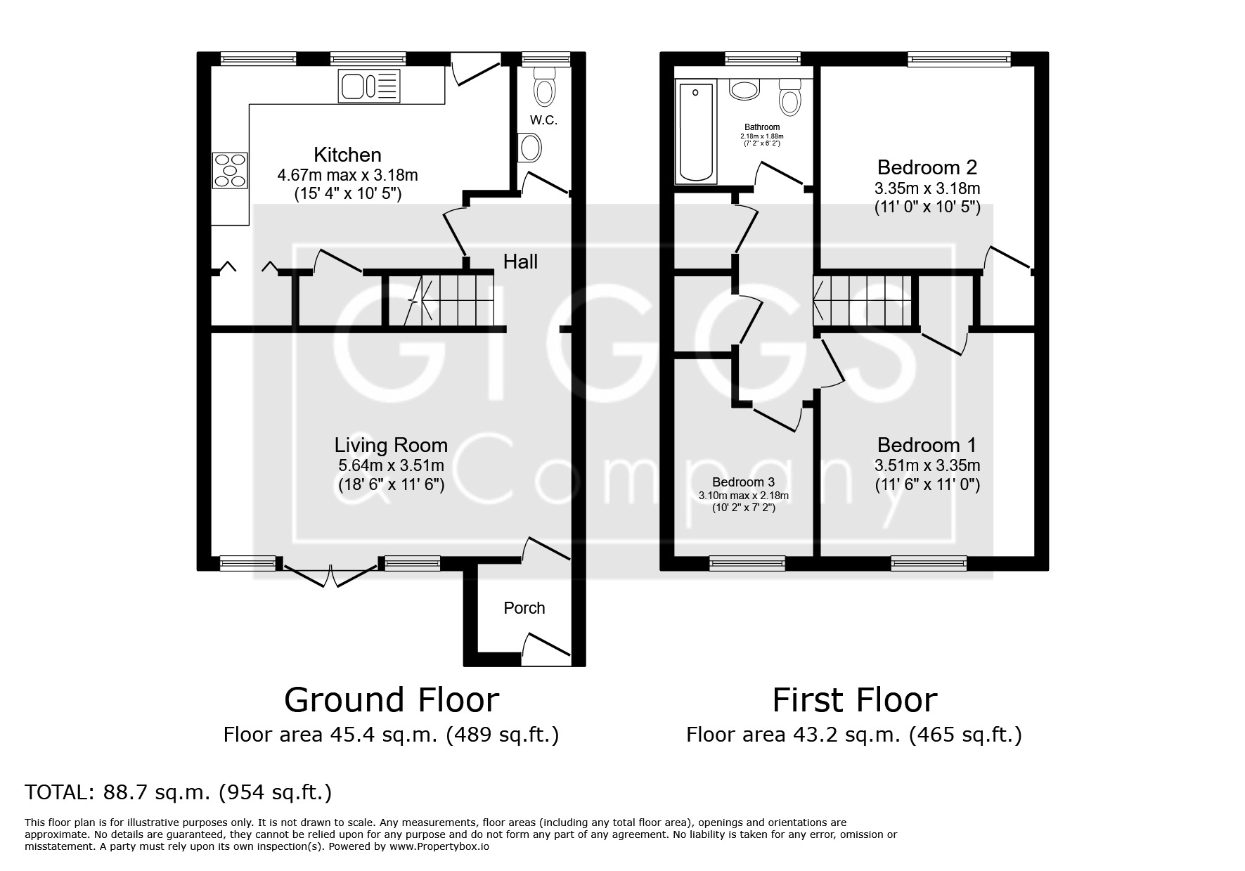 3 bed terraced house for sale in Marchioness Way, Cambridgeshire - Property Floorplan