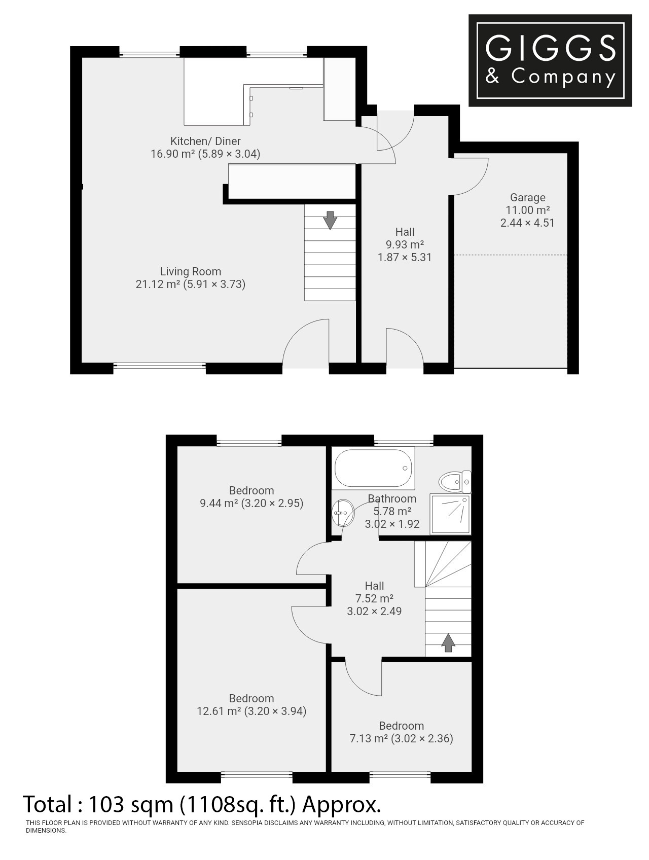 3 bed semi-detached house for sale in Field Cottage Road, Cambridgeshire - Property Floorplan