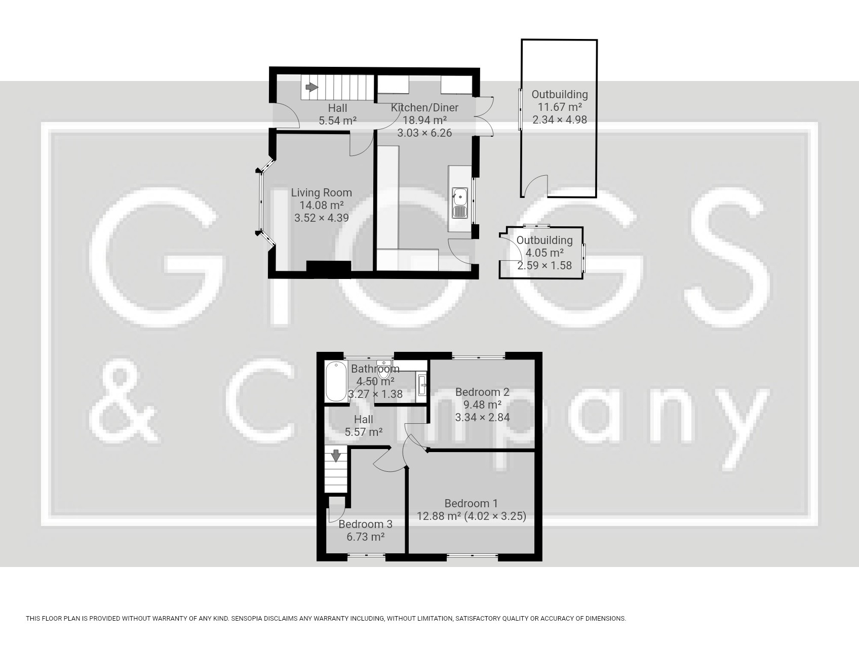 3 bed terraced house for sale in Queens Gardens, St. Neots - Property Floorplan