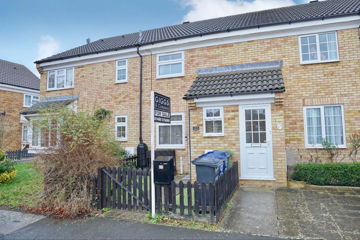 2 bed terraced house for sale in Chawston Close, St. Neots, PE19