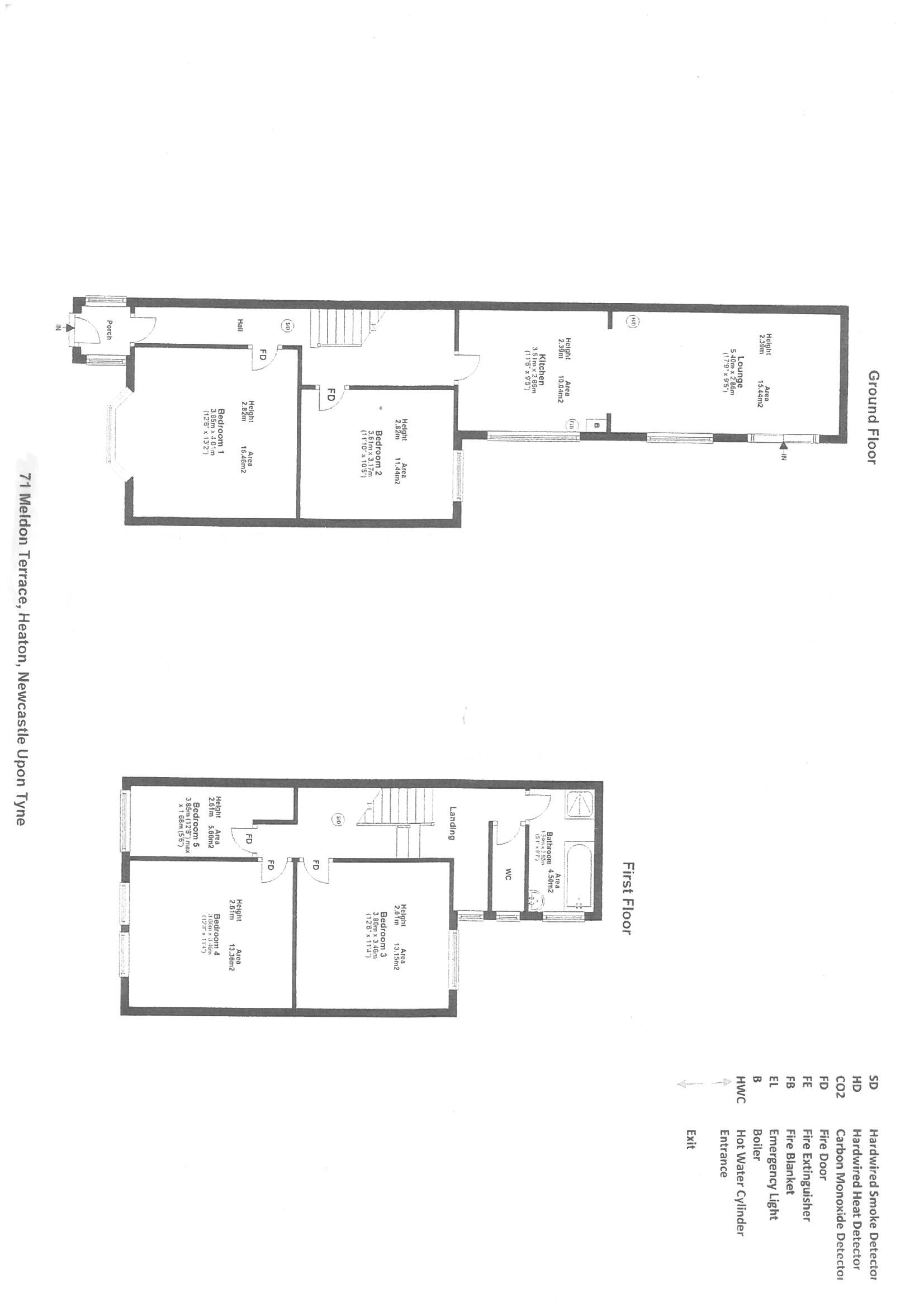 4 bed terraced house to rent in Meldon Terrace, Newcastle upon tyne - Property floorplan