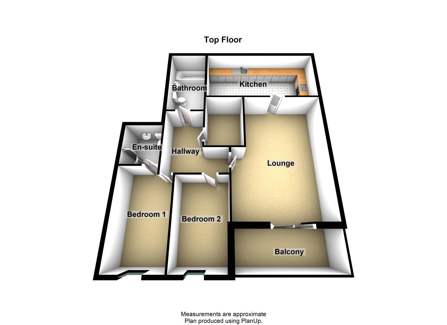 2 bed flat to rent in The Old Orchard, Bristol - Property floorplan
