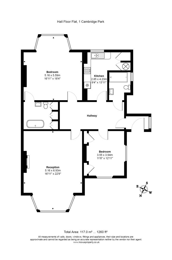 2 bed flat to rent in Cambridge Park, Bristol - Property floorplan