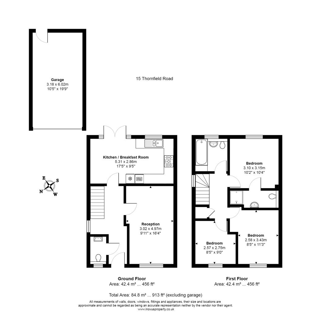 3 bed house for sale in Thornfield Road, Bristol - Property floorplan