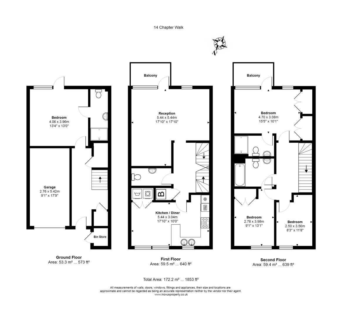 4 bed house for sale in Chapter Walk, Bristol - Property floorplan