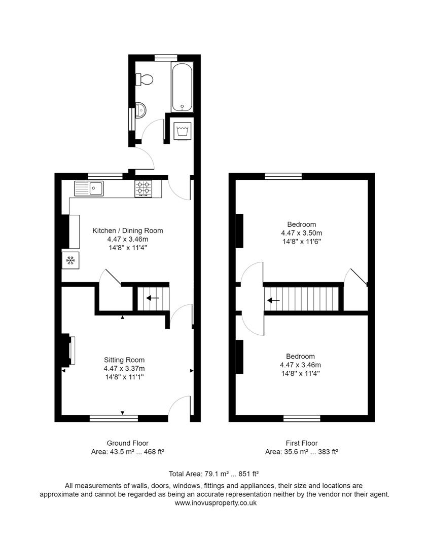 2 bed house for sale in High Street, Bristol - Property floorplan