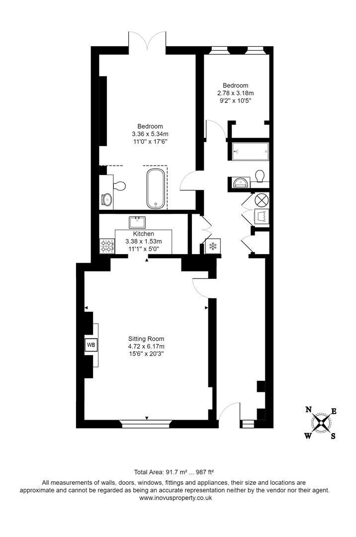 2 bed apartment to rent in Lansdown Place, Bristol - Property Floorplan