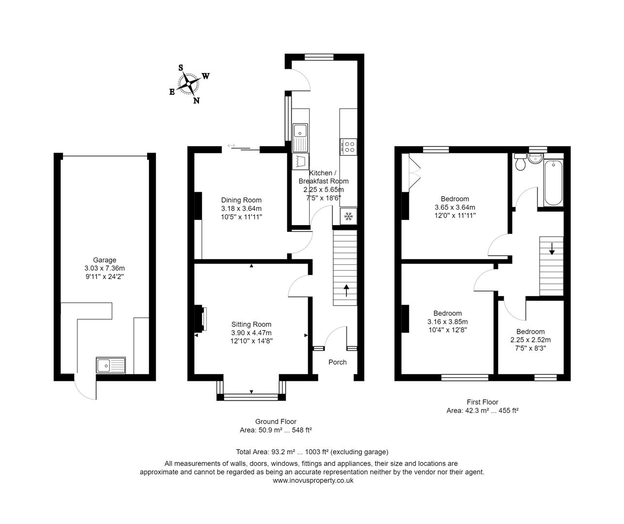 3 bed terraced house for sale in Longmead Avenue, Bristol - Property Floorplan