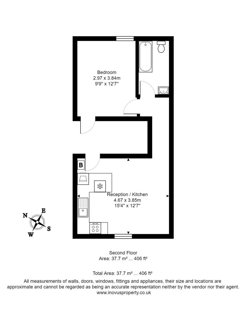 1 bed apartment to rent in Thorndale, Bristol - Property floorplan