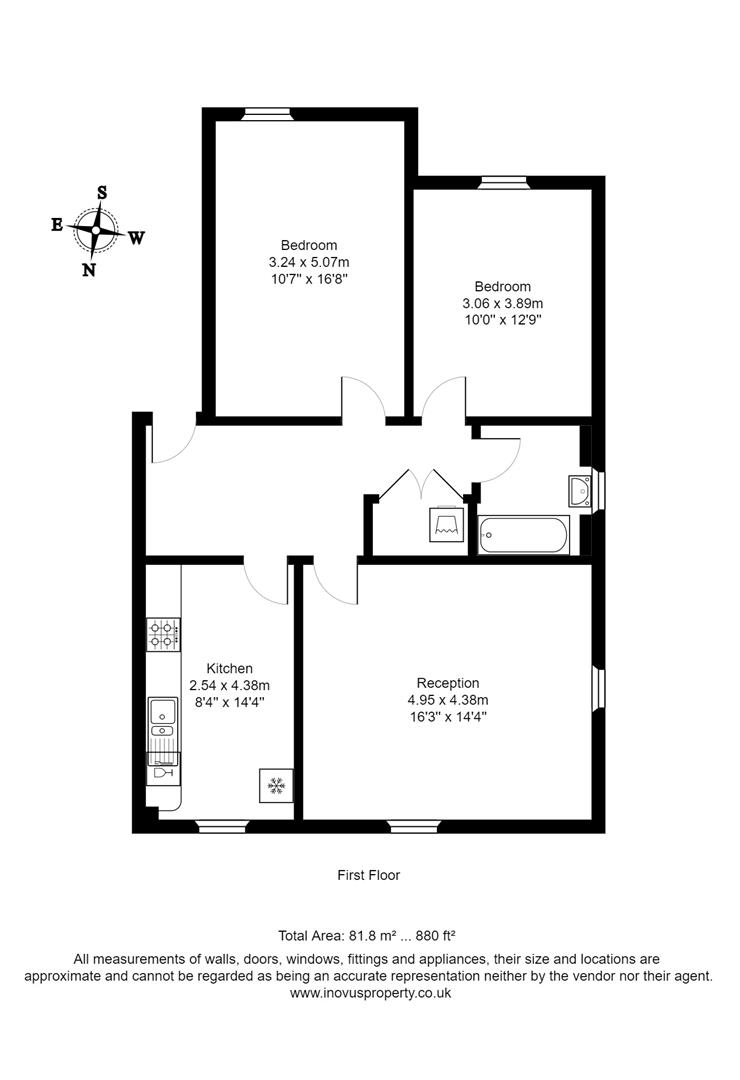 2 bed apartment for sale in Cotham Road, Bristol - Property floorplan