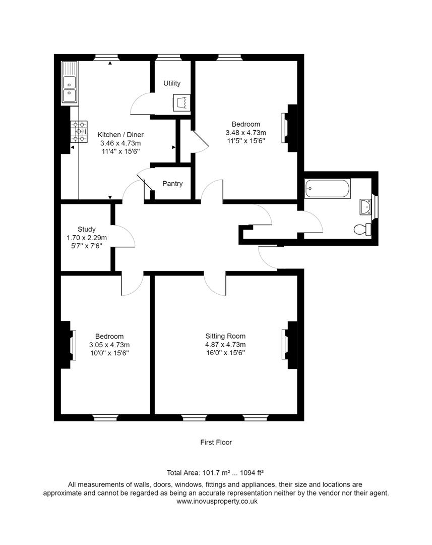 2 bed apartment to rent in Arlington Villas, Bristol - Property floorplan