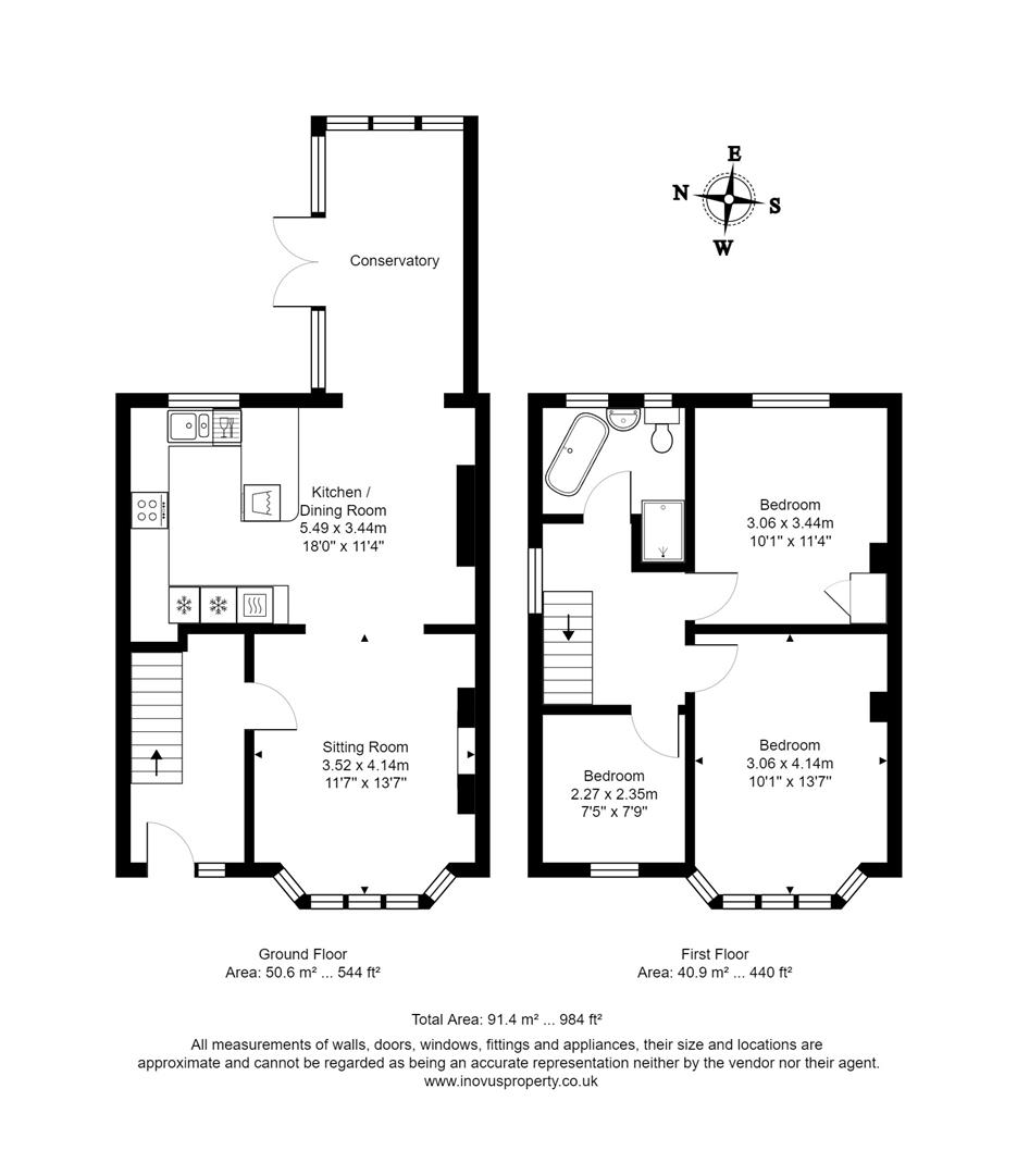 3 bed semi-detached house for sale in The Ride, Bristol - Property floorplan