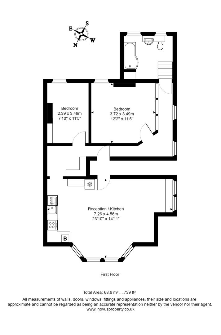 2 bed flat for sale in Station Road, Bristol - Property floorplan